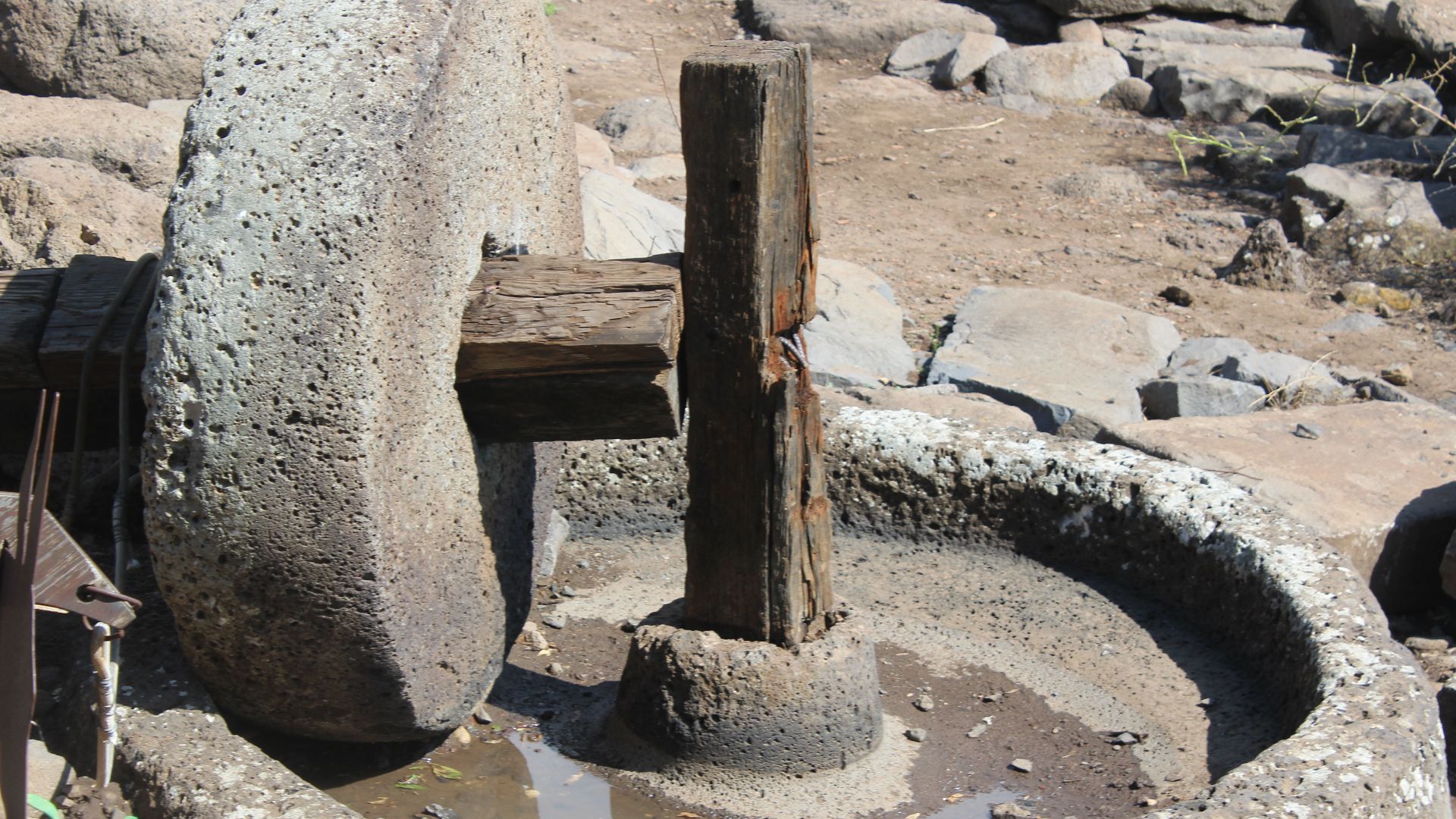 Olive-oil press from Byzantine era at Gamla