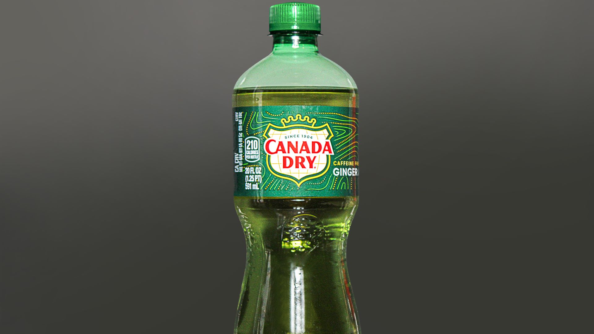 A bottle of Canada Dry Ginger Ale