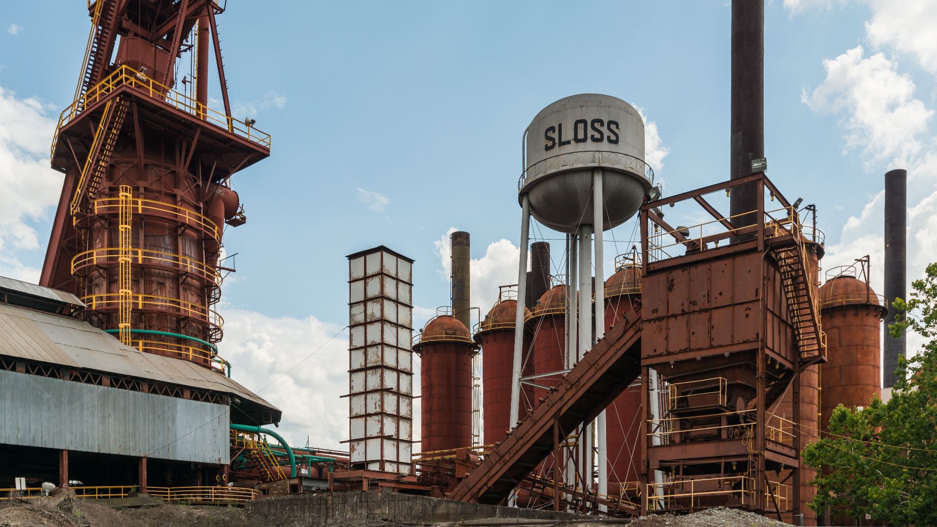 A north view of the Sloss Furnaces, Birmingham, Alabama