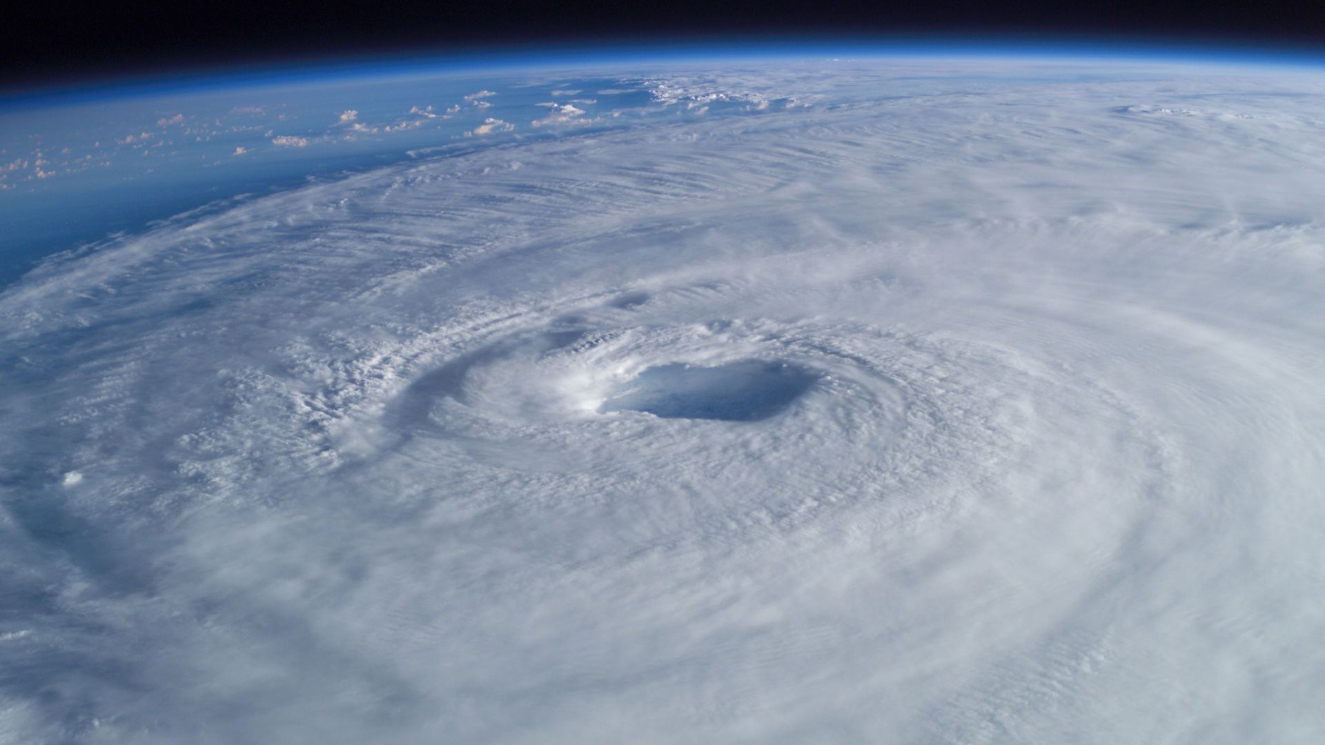 From his vantage point high above the Earth in the International Space Station, Astronaut Ed Lu captured this broad view of Hurricane Isabel. The image, ISS007-E-14750, was taken with a 50 mm lens on a digital camera.