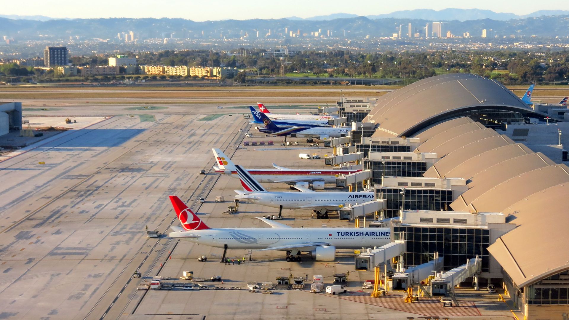 TC-JJM, Turkish Airlines Boeing 777-300
F-GSPS, Air France Boeing 777-200
Iberia Airbus A340-200
Thai Airways Boeing 777-200
All Nippon Airways Boeing 777-300

Swiss International Air Lines Airbus A330-300