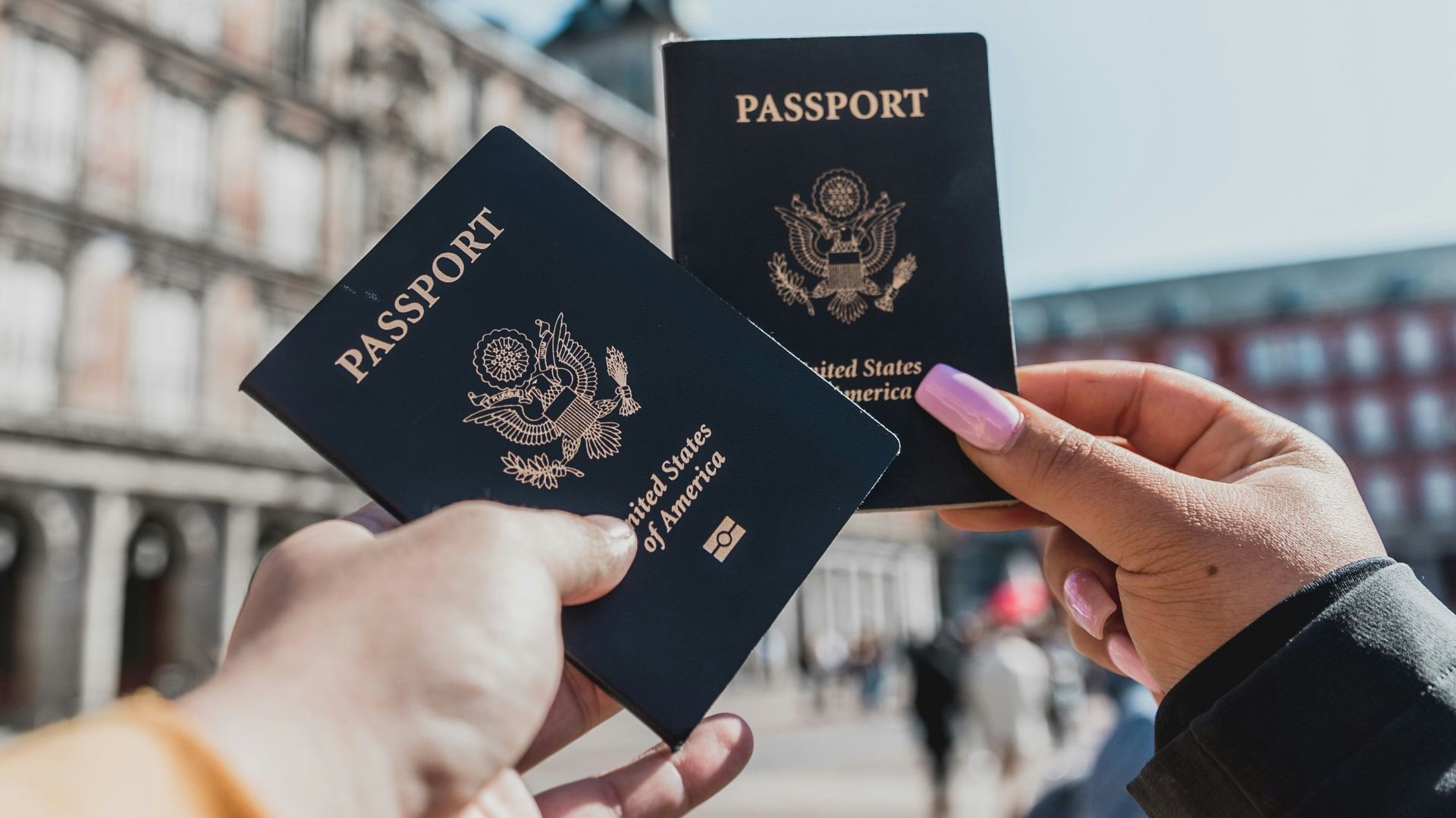 person holding passports