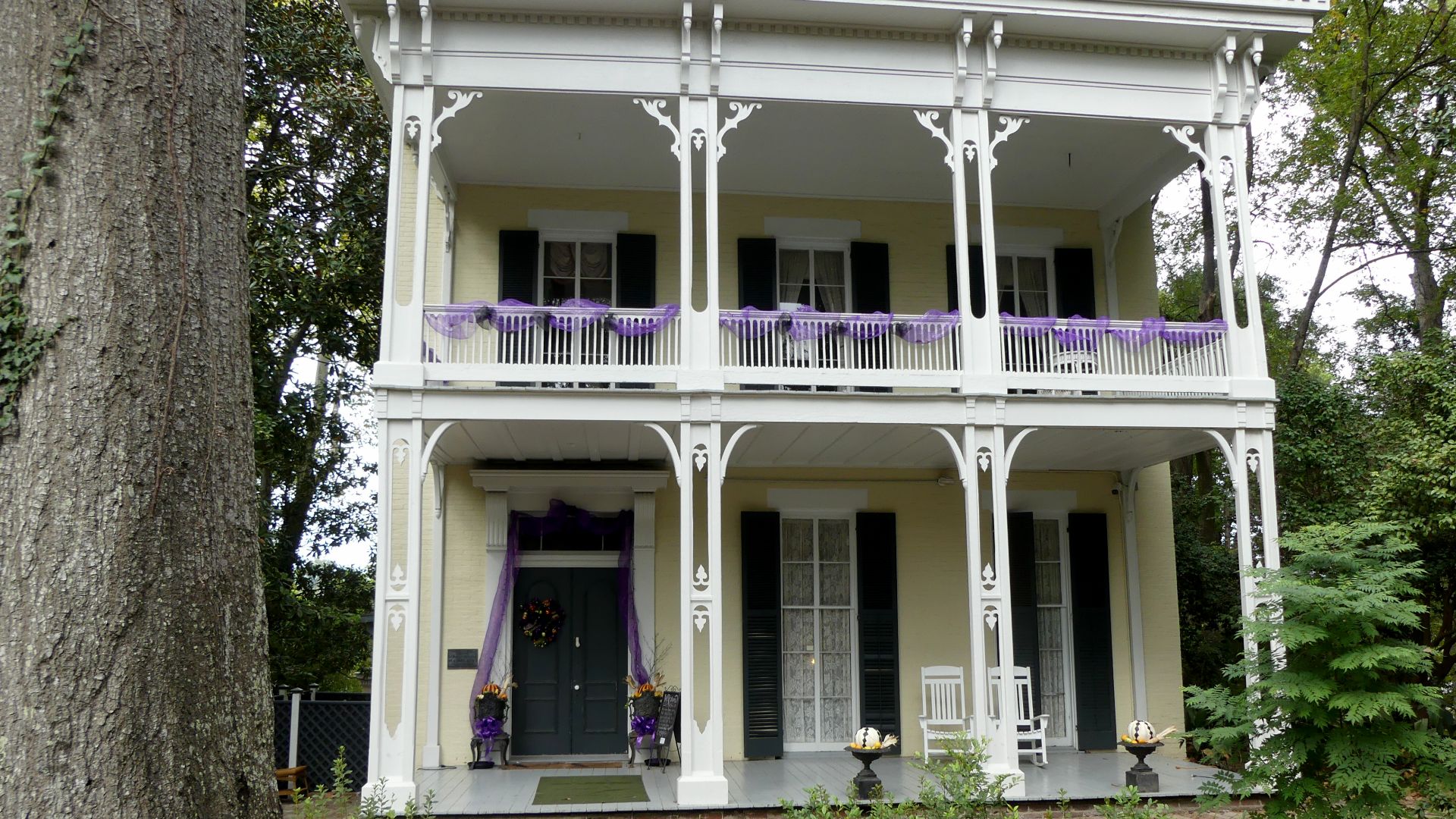 McRaven House with Halloween decorations