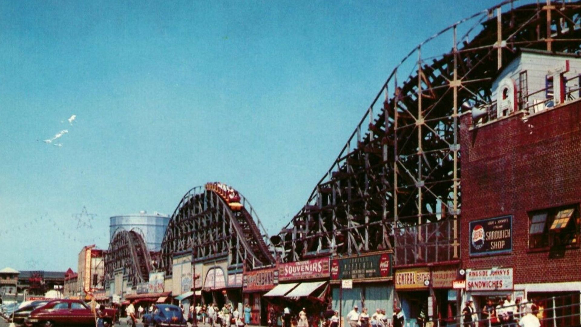 Tornado roller coaster on Stillwell Avenue in Coney Island, NY