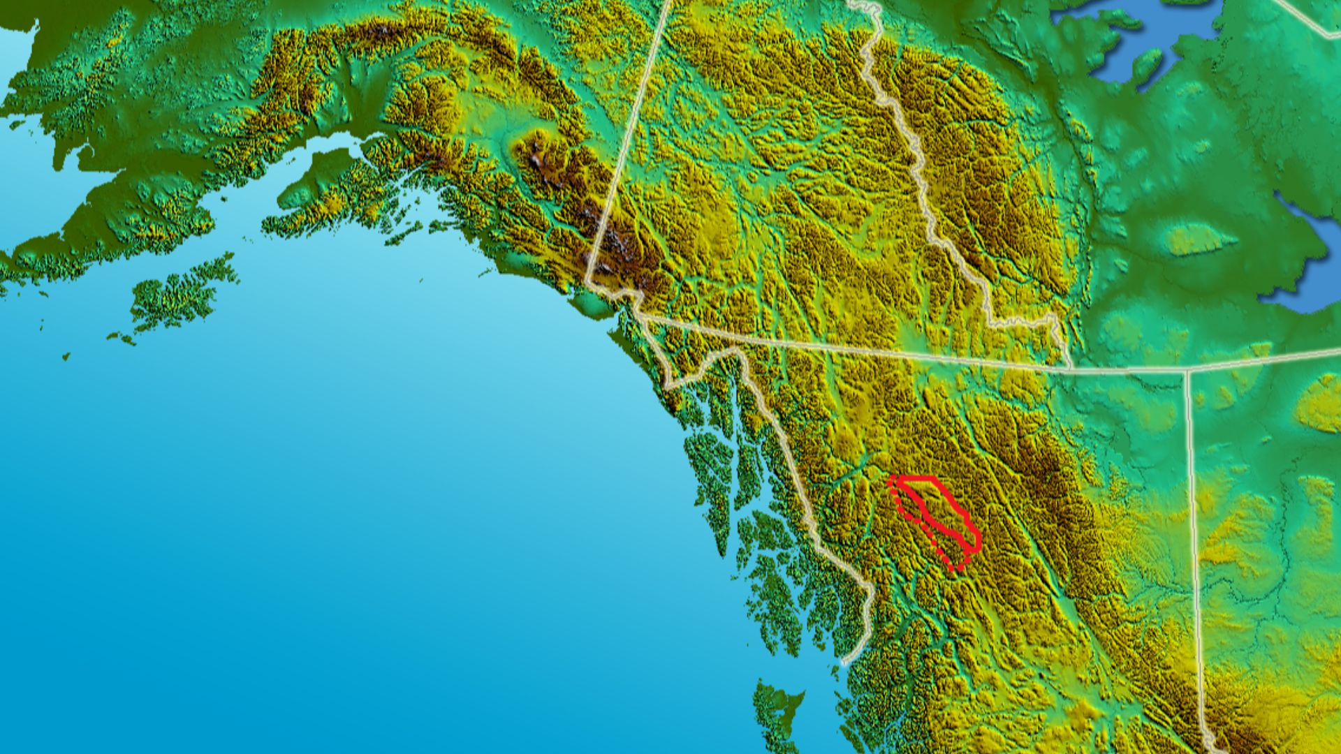 adapted from File:Alaska Panhandle-relief.png already in Wikimedia Commons.
