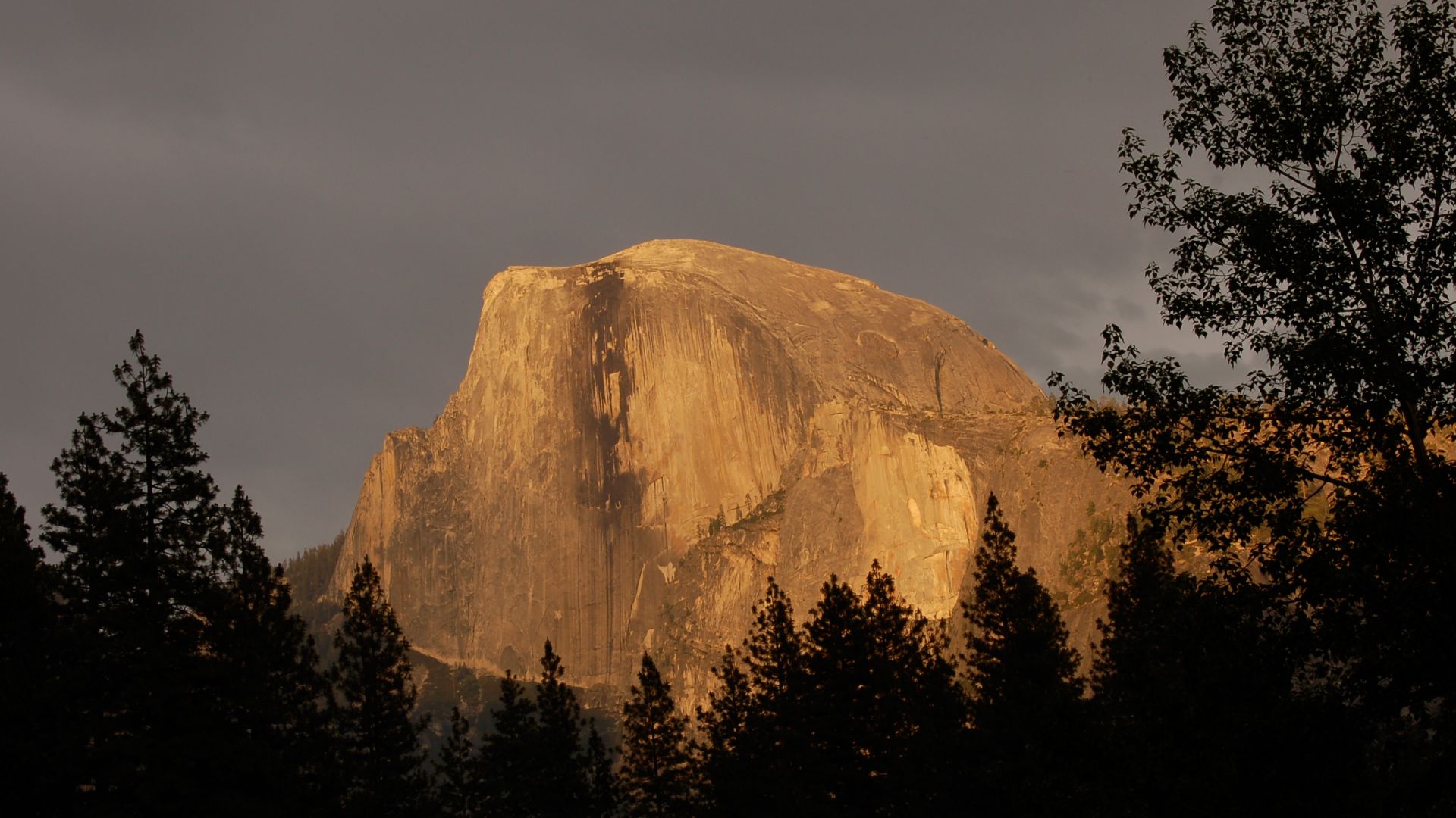 Half dome at sunset in Yosemite National Park. NPS/Damon Joyce