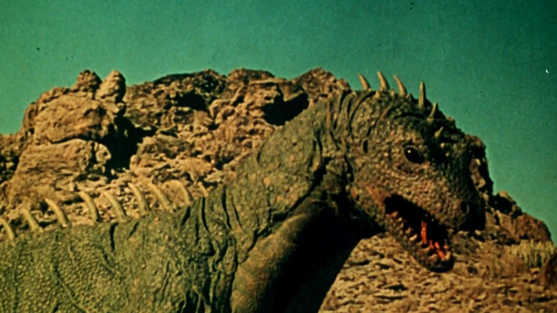 Screenshot from the trailer of When Dinosaurs Ruled the Earth