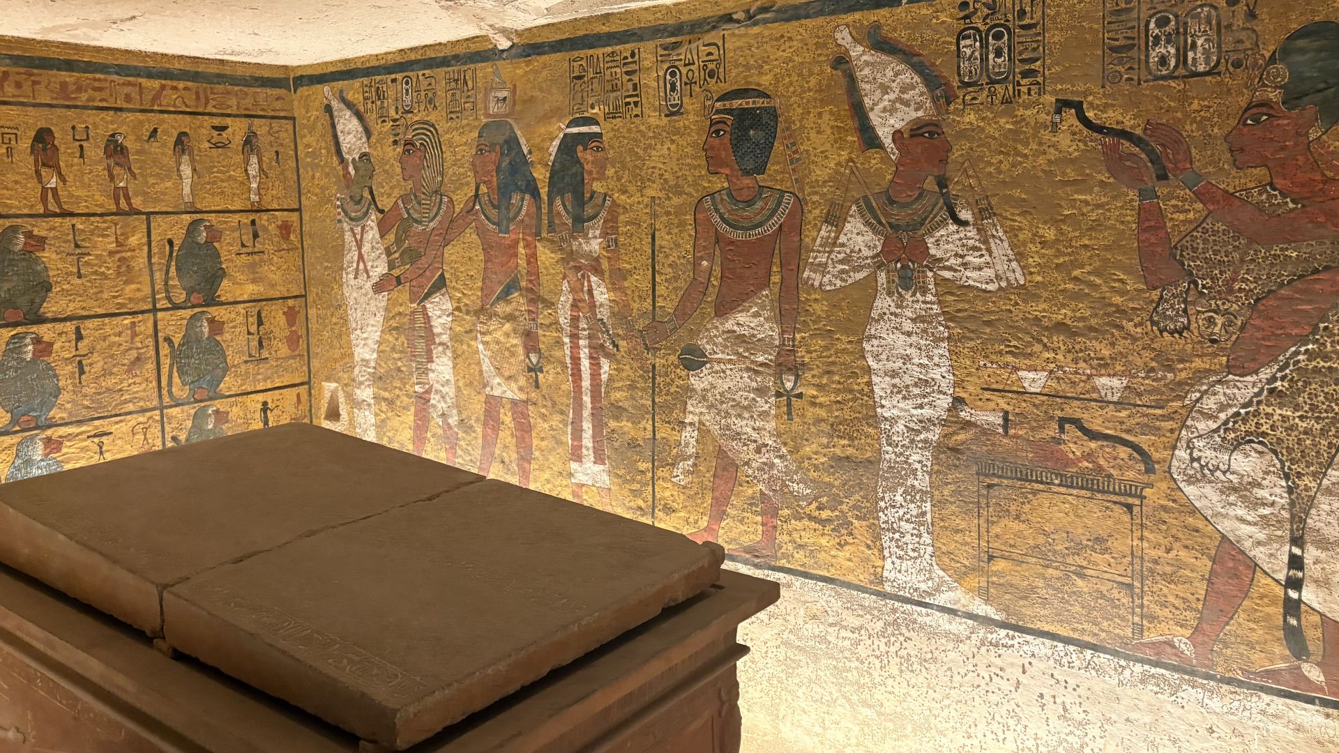 The tomb of Tutankhamun or KV62 (reigned c. 1332–1323 BC), a pharaoh of the Eighteenth Dynasty of ancient Egypt, is located in the Valley of the Kings. The tomb consists of four chambers and an entrance staircase and corridor.