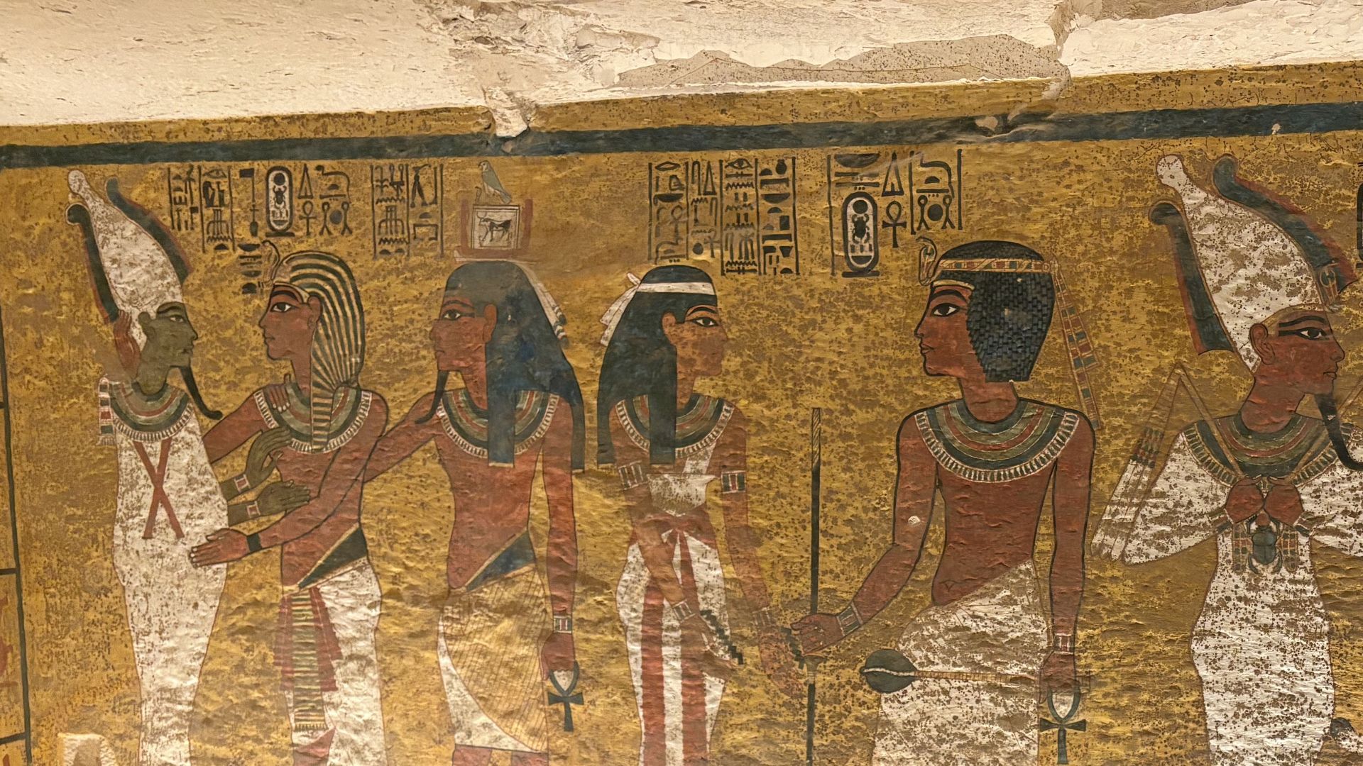 The tomb of Tutankhamun or KV62 (reigned c. 1332–1323 BC), a pharaoh of the Eighteenth Dynasty of ancient Egypt, is located in the Valley of the Kings. The tomb consists of four chambers and an entrance staircase and corridor.