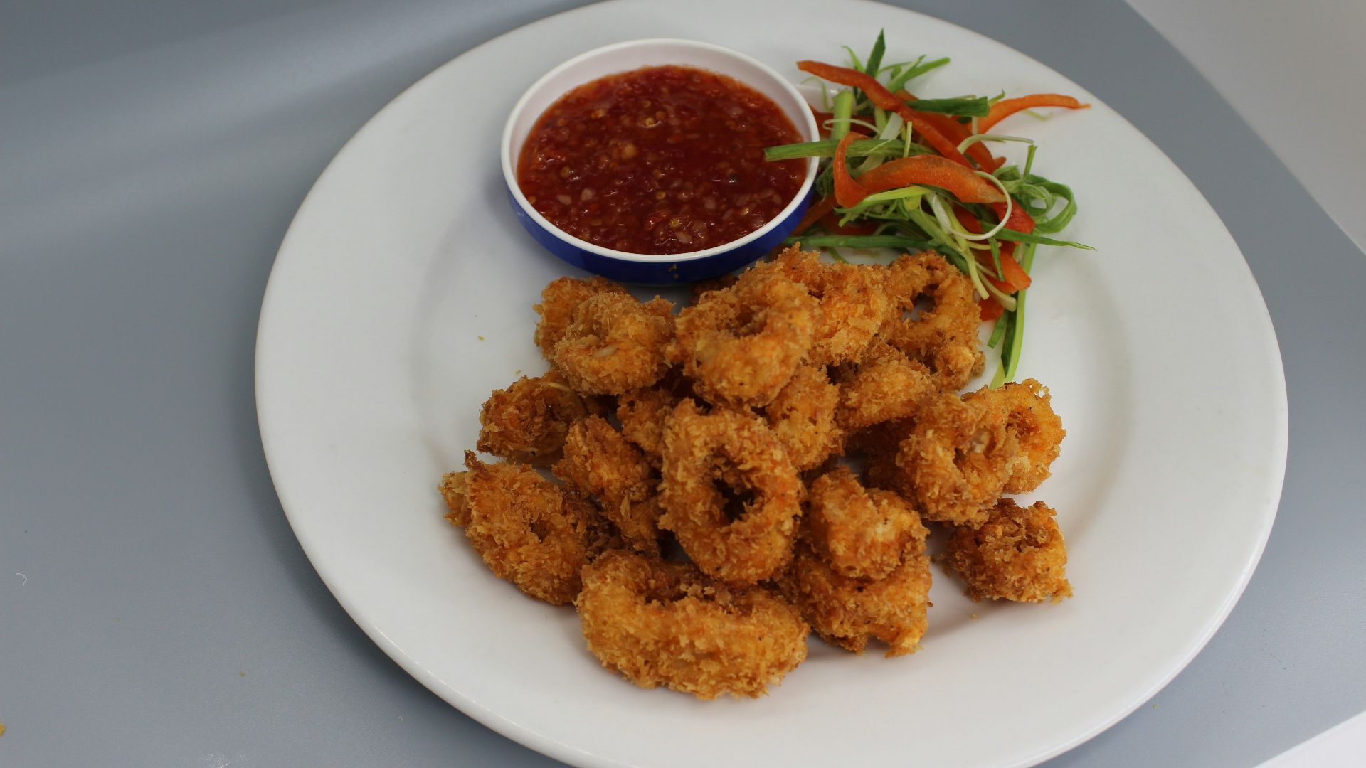 fried chicken on white ceramic plate
