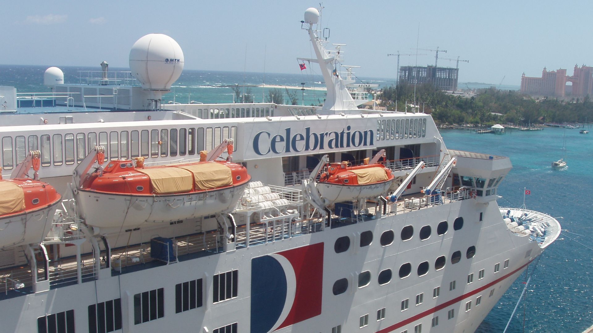 The cruise ship Celebration when it was part of Carnival Cruise Lines docked in Nassau, Bahamas