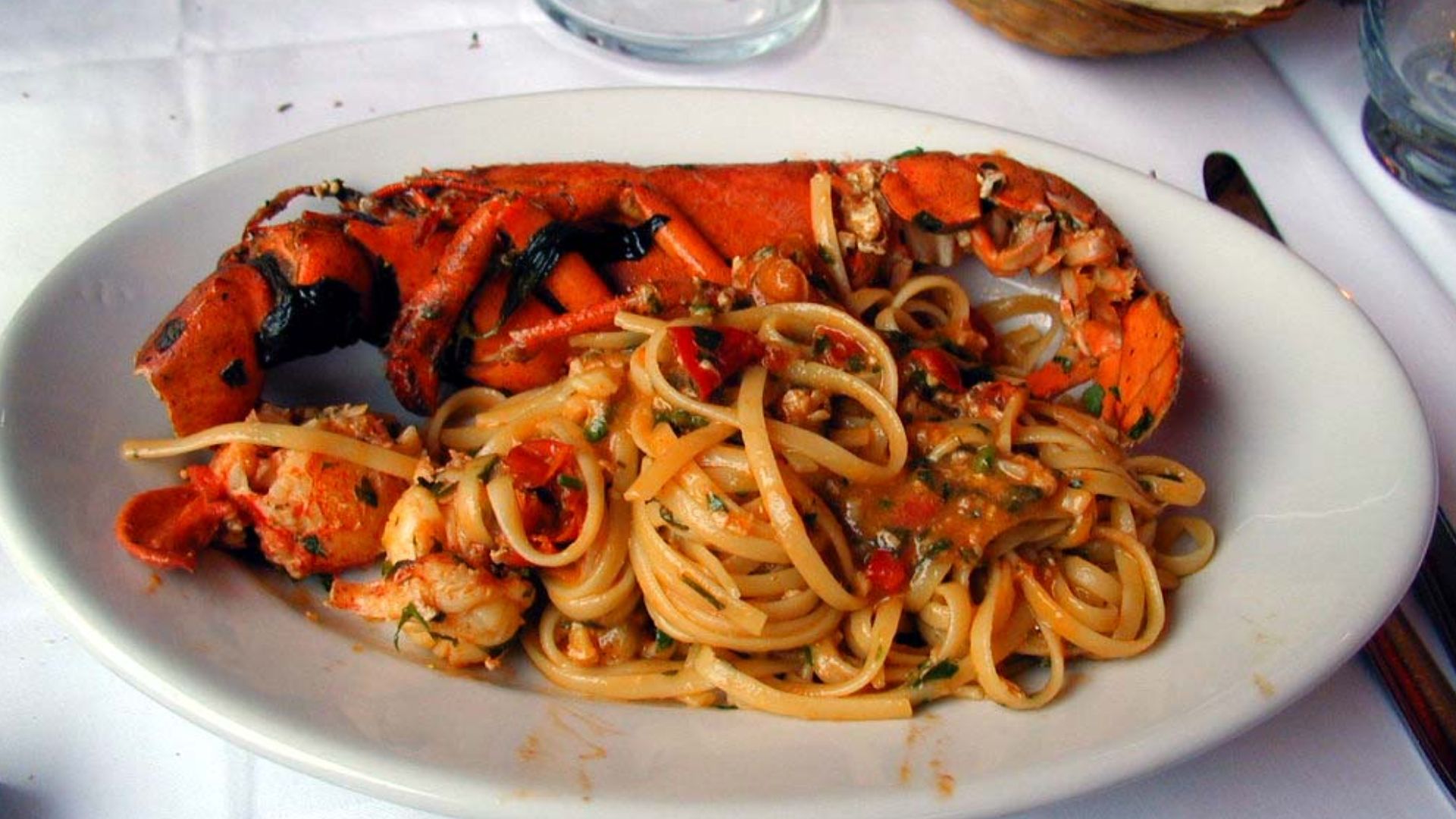 At an Italian restaurant in Berlin. It looked good. But it was very very salty!