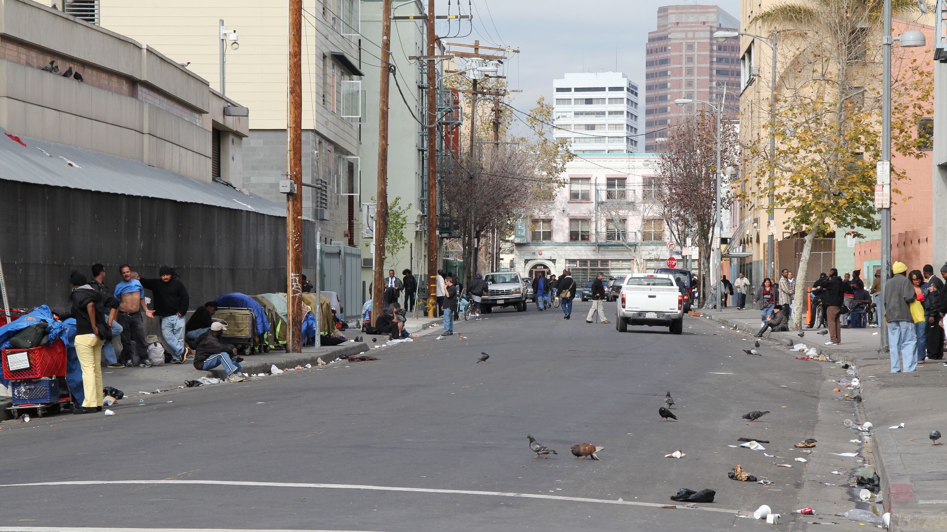 Skid Row, Downtown Los Angeles, California USA