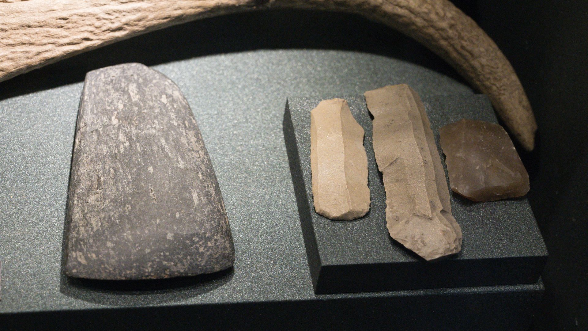 Stone tools. Neolithic or Copper Age. The City of Prague Museum.