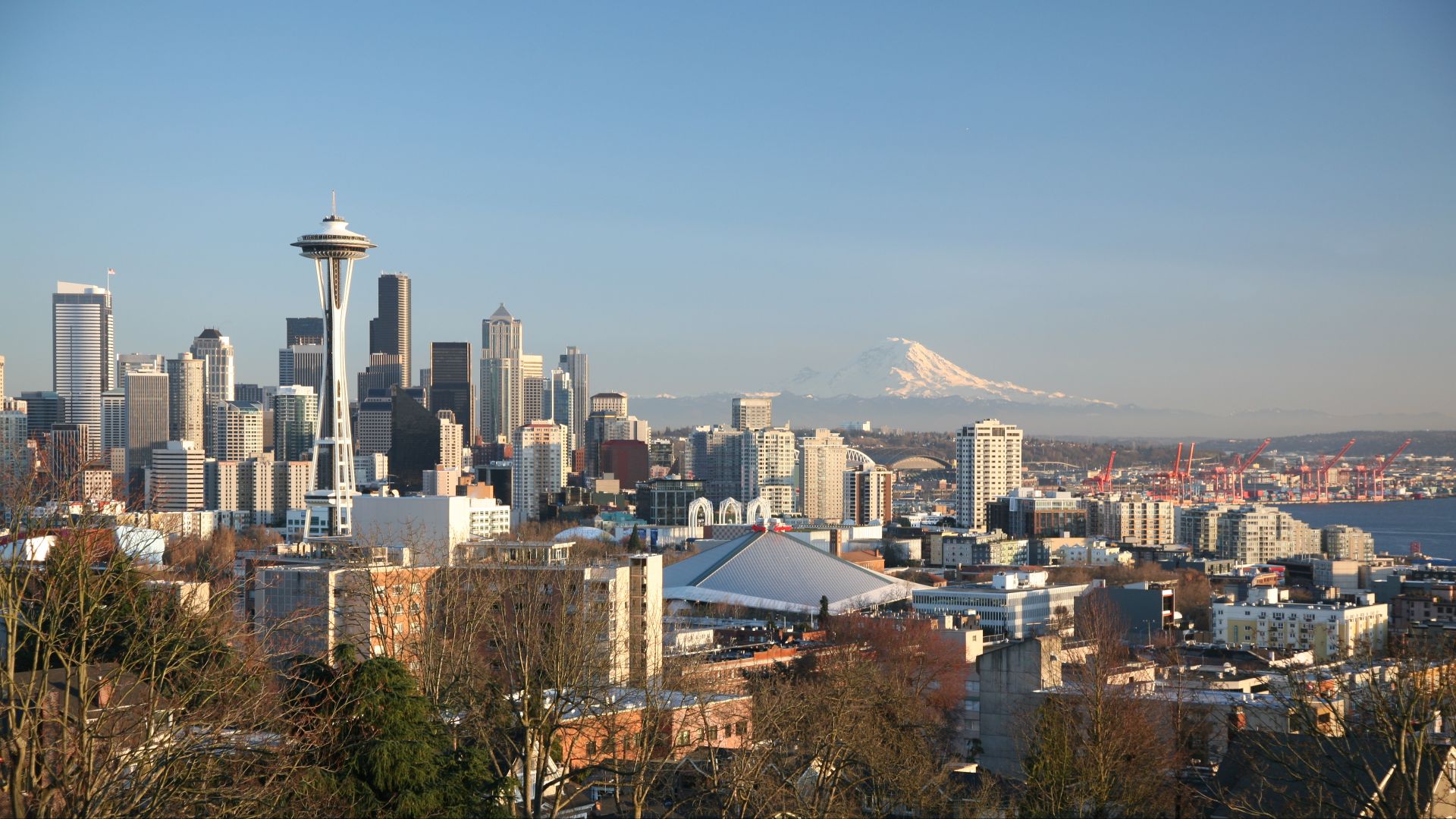 Seattle Skyline view from Queen Anne Hill.