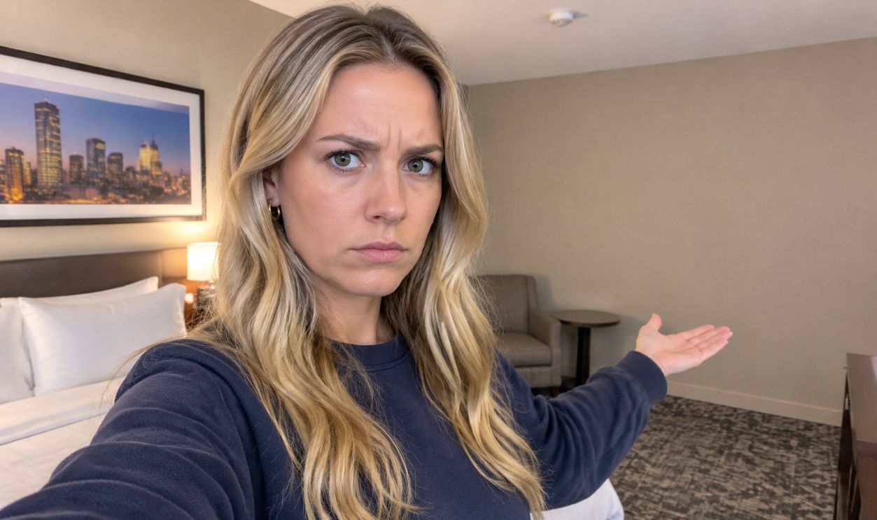 woman showing room 