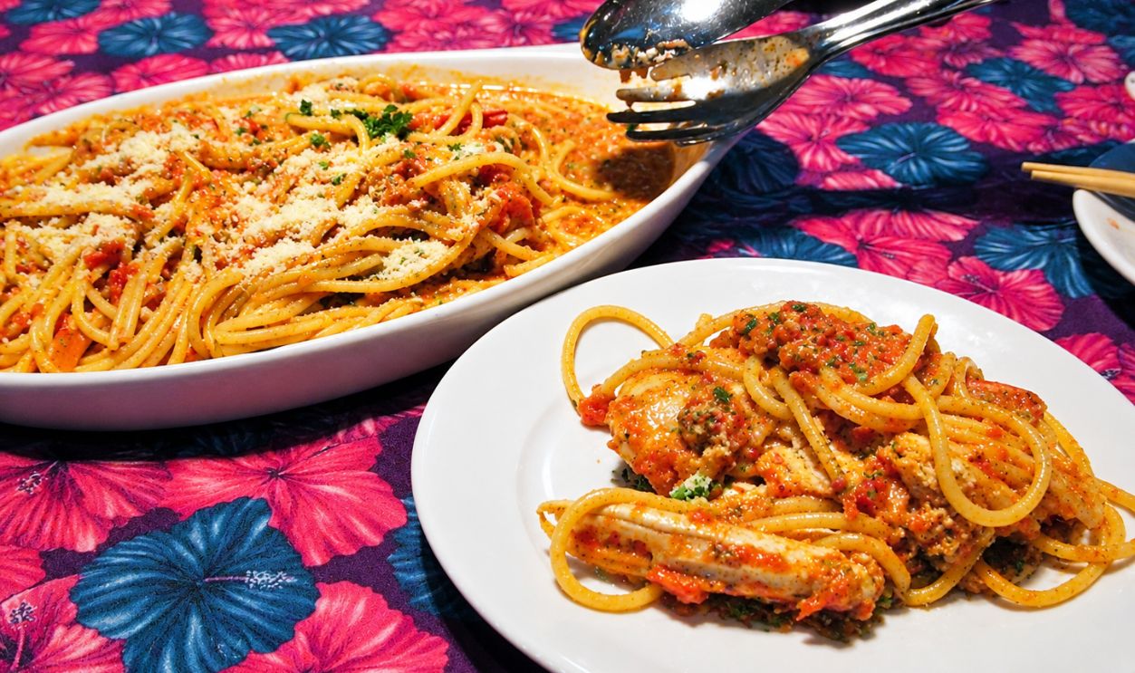 Blue crab (Callinectes sapidus) pasta 