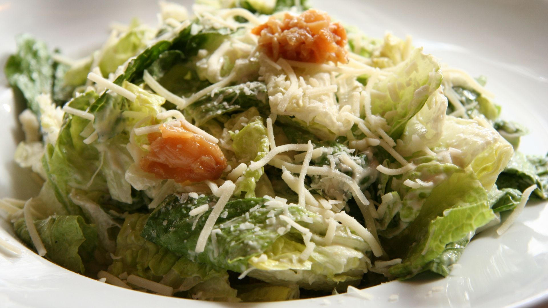 Caesar salad in Milestones restaurant in Yaletown, downtown Vancouver BC Canada