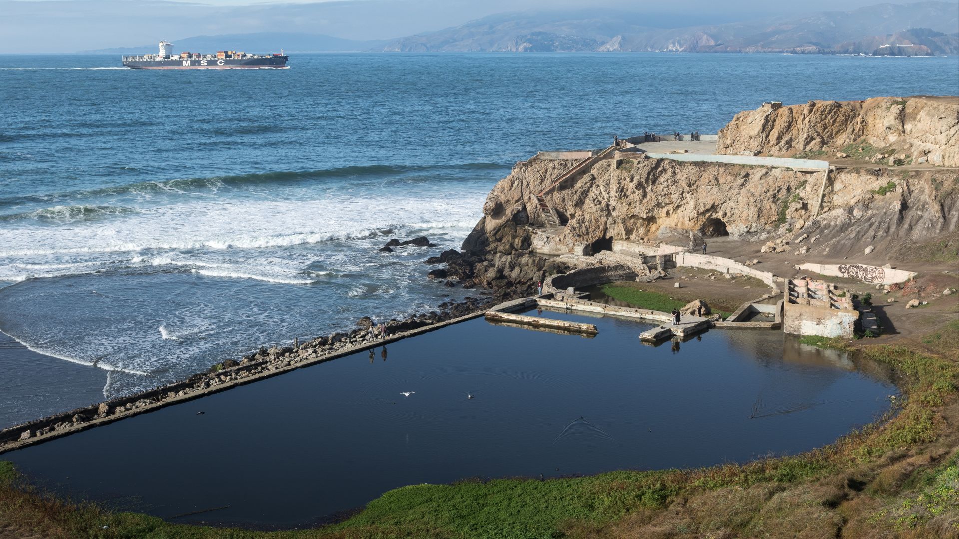 The Sutro Baths in the Outer Richmond District of San Francisco, California, in January 2018