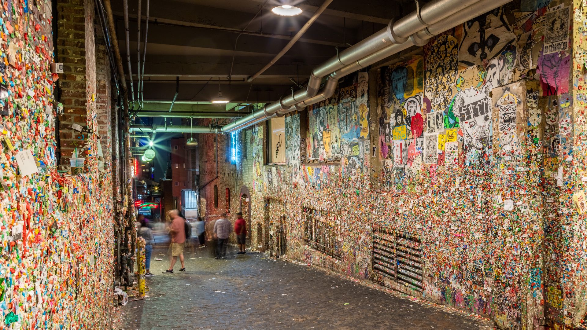 Gum wall, Seattle, Washington, United States