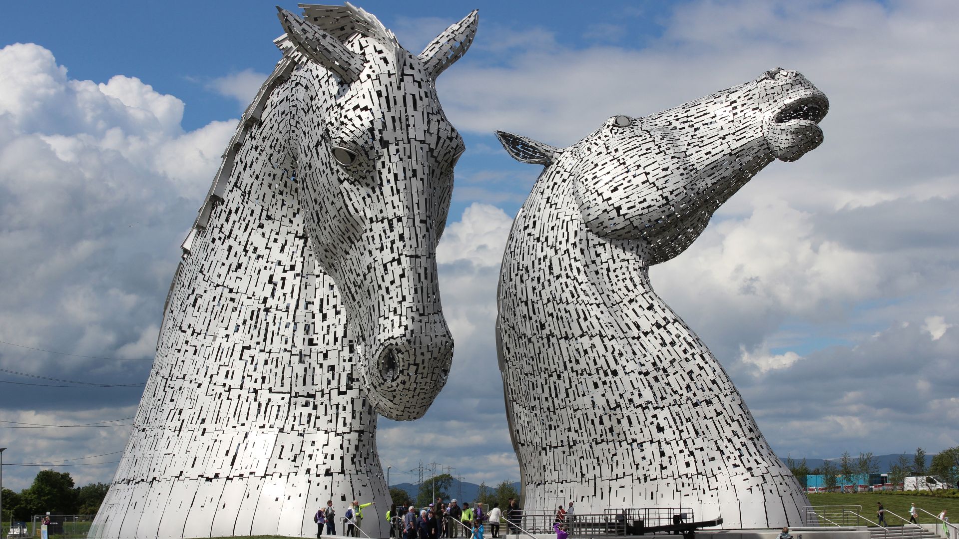 The Kelpies by Andy Scott at The Helix in Falkirk, Scotland.