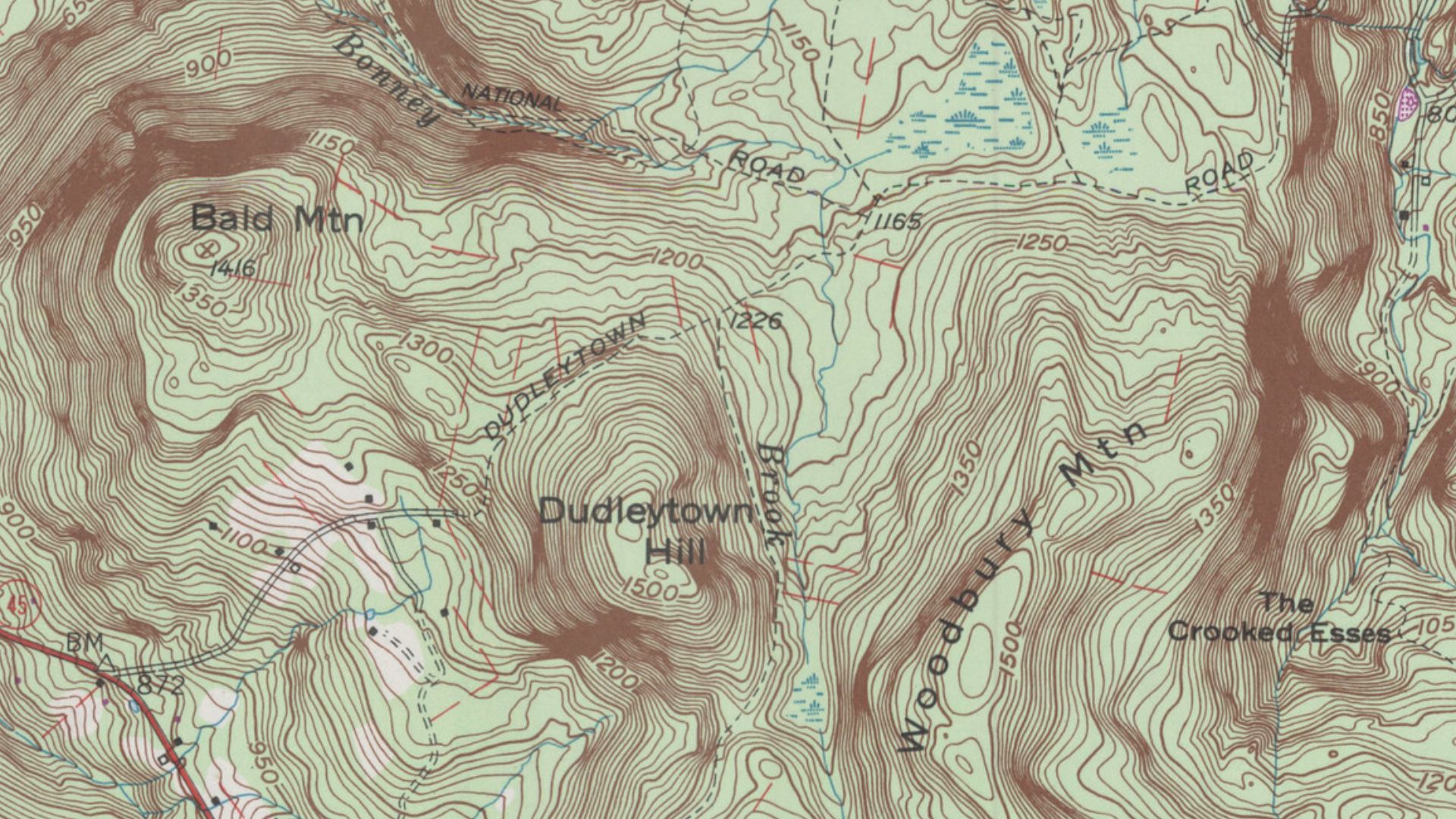 Excerpt of USGS Map of Cornwall, CT