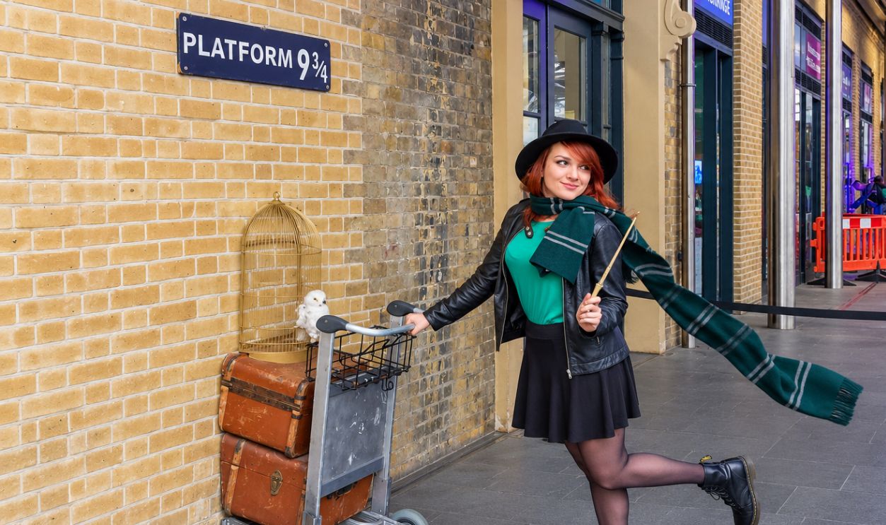 woman at the Platform 9 3/4