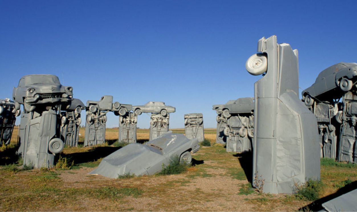 Nebraska, Alliance, Carhenge, Close-Up, Designed In 1987 By Reinders Family. 