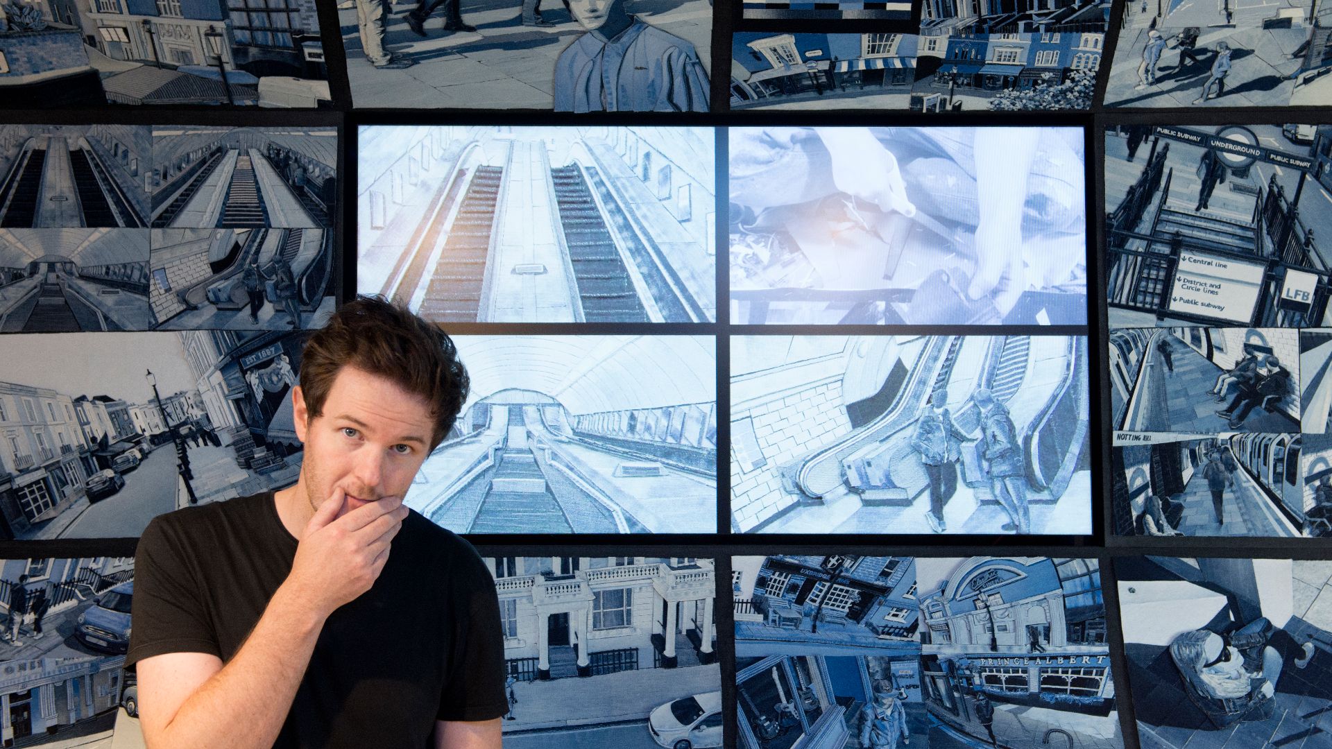 Ian Berry's CCTV control room installation in London Regents Street