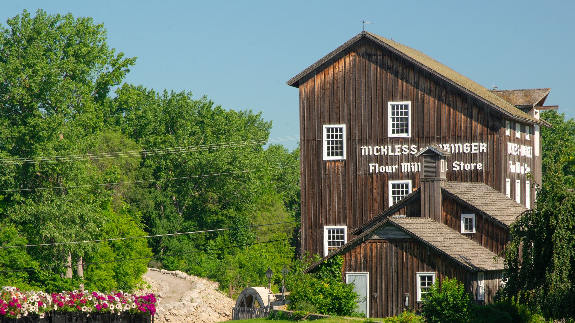 the Nickless-Hubinger flour mill featuring retail establishments