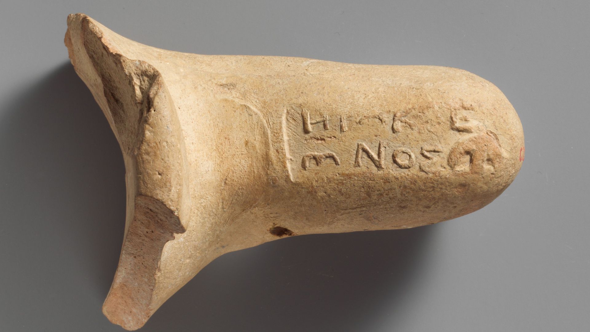 Greek, Rhodian; Handle of an amphora, stamped; Cesnola Inscriptions