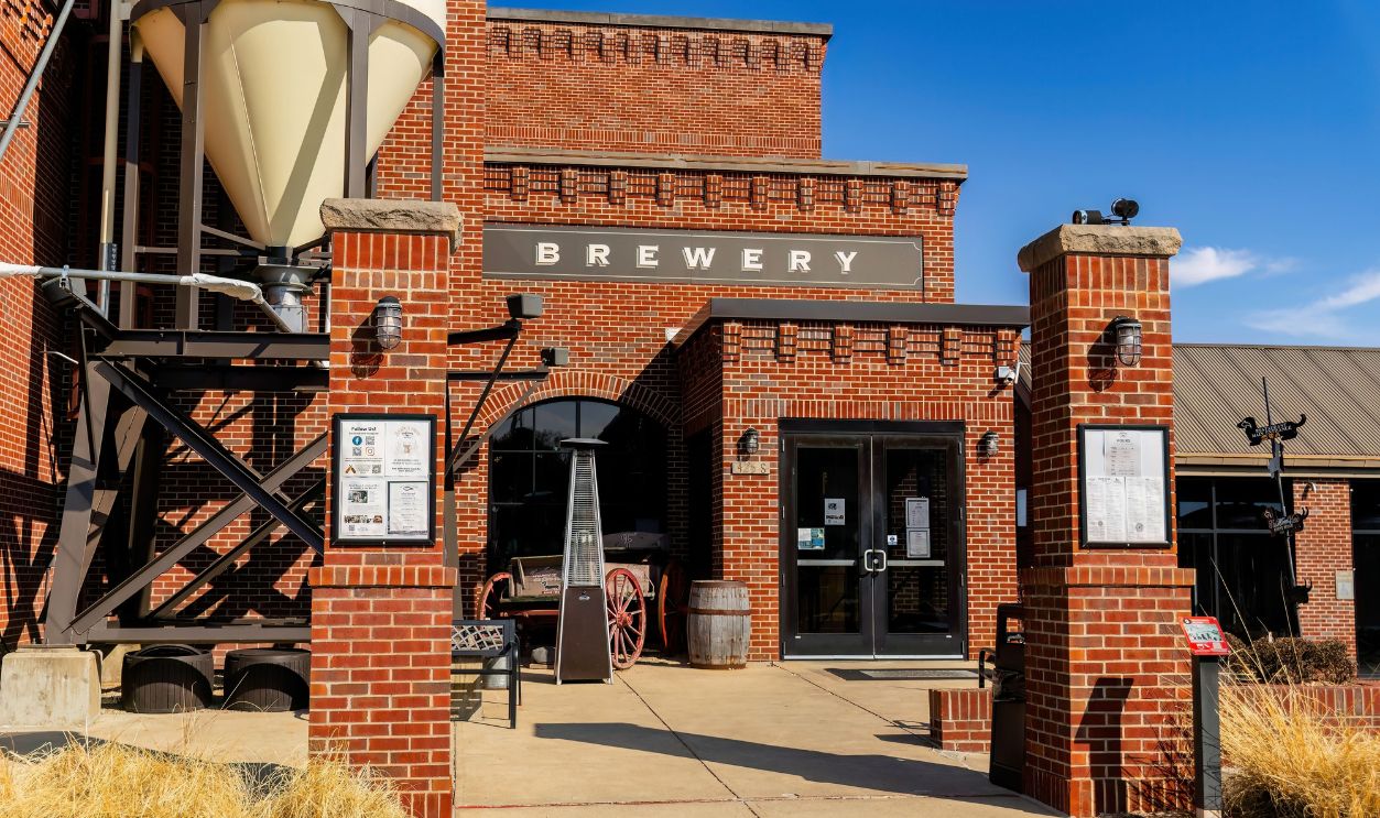 Frankenmuth, MI, USA - 04-22-2025: Photo of a local brewery in downtown Frankenmuth Michigan on a sunny summer day