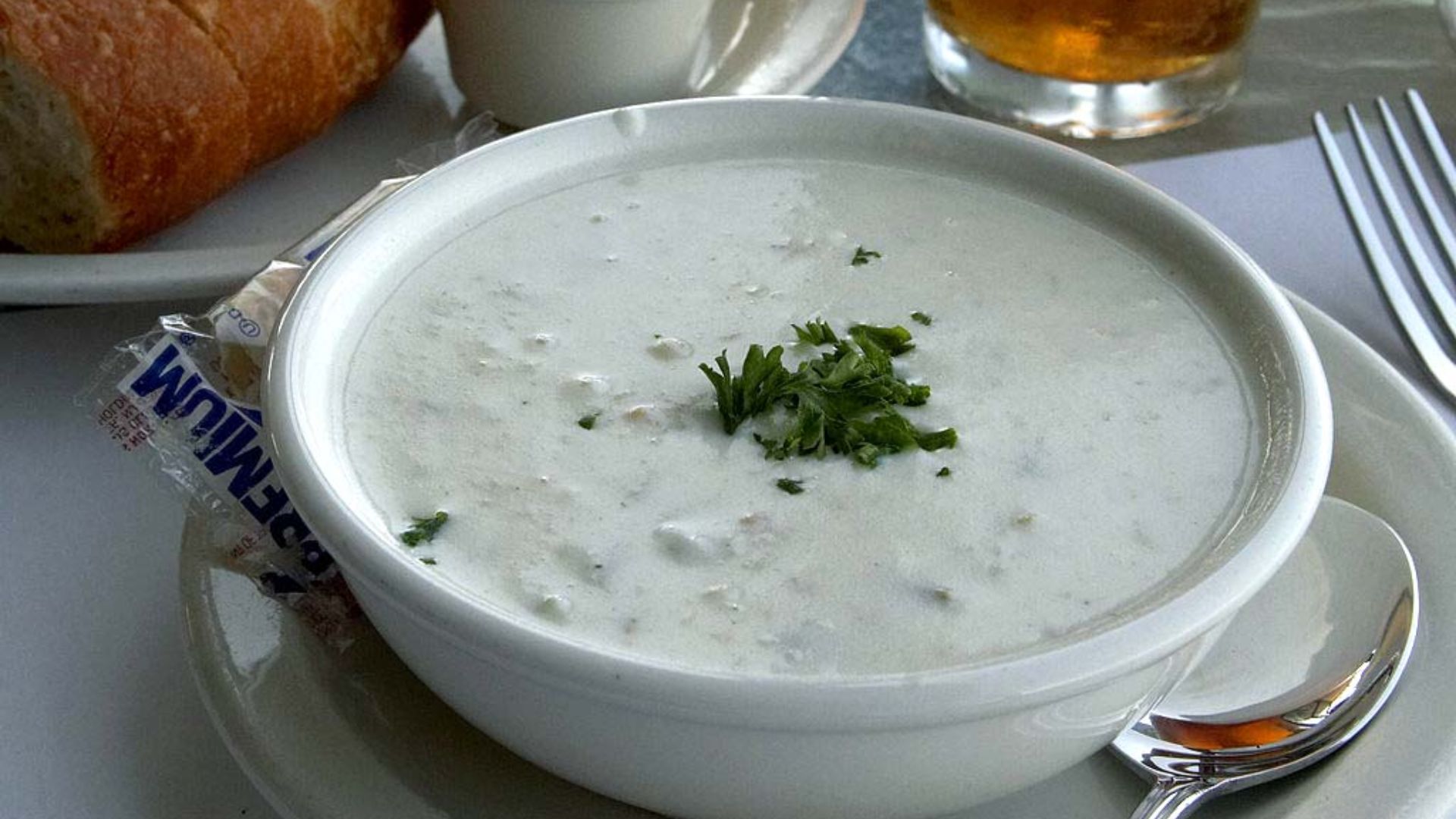 New England clam chowder