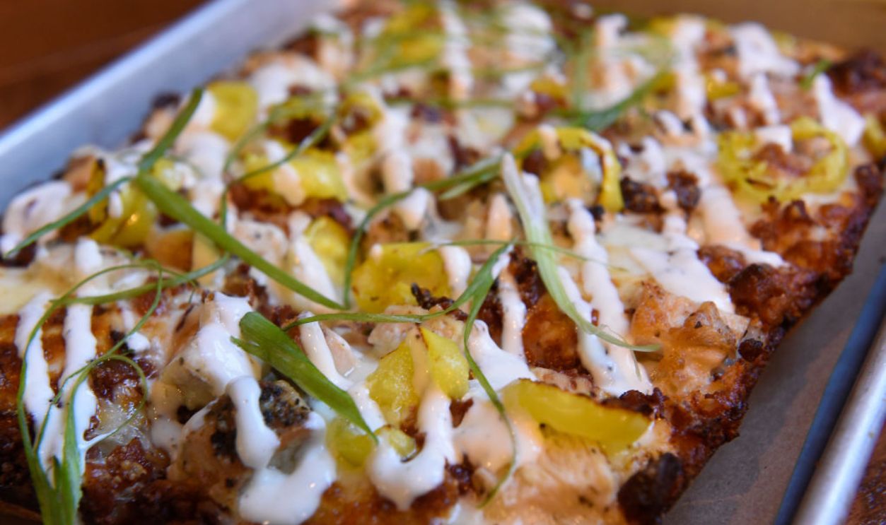 CBR pizza, wood roasted chicken, smoked bacon, banana peppers, house made ranch at Walt & Whitman on Tuesday, Feb. 25, 2020 in Saratoga Springs, N.Y. 