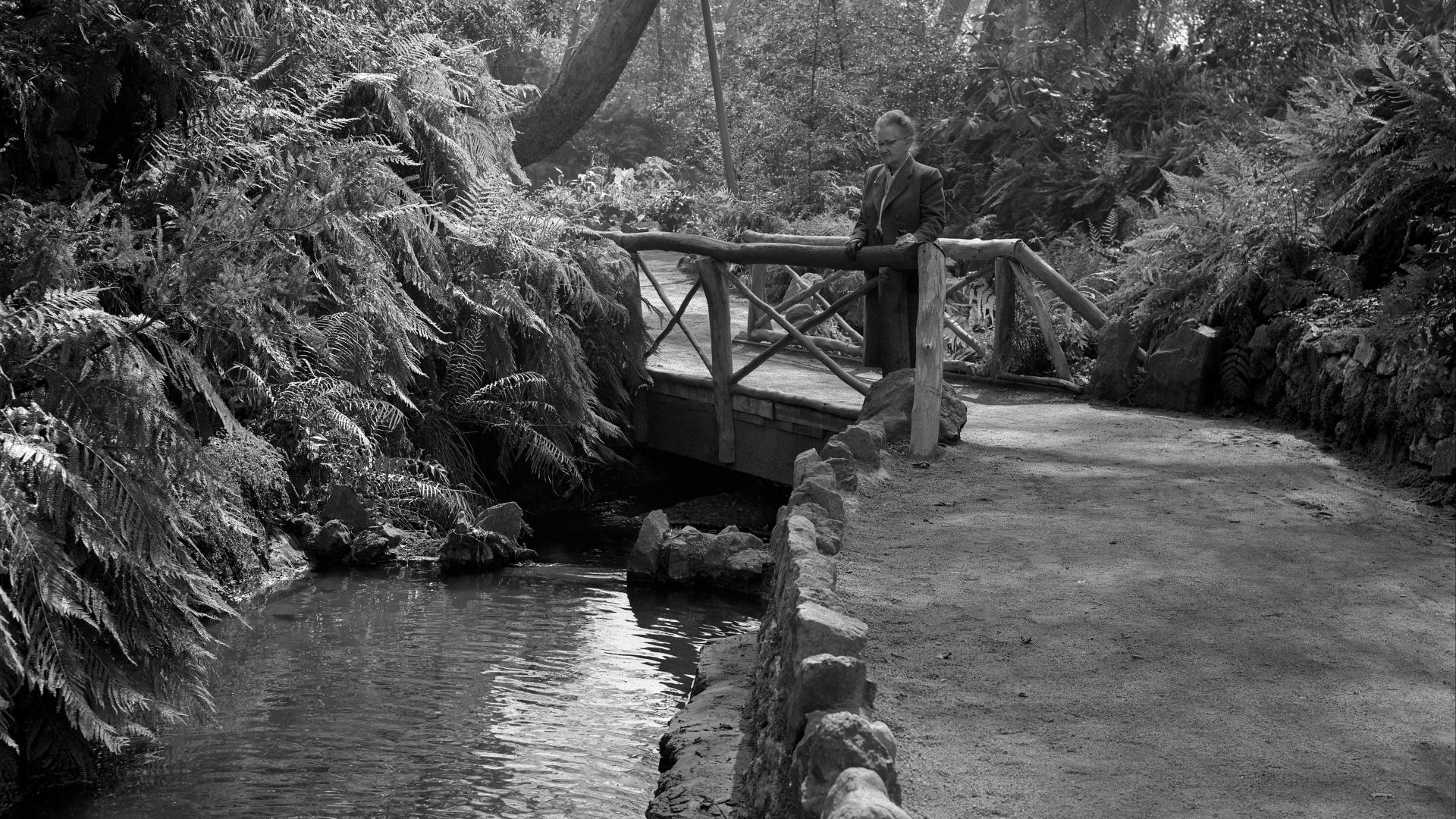 KNOW YOUR CITY,NO.103 -- This woman (a tourist from Germany, who just happened along) is enjoying one of the most delightful little natural spots in town. You can bet it's not secluded Saturdays, Sundays!


ANSWER: What else could it be but fascinating Fe