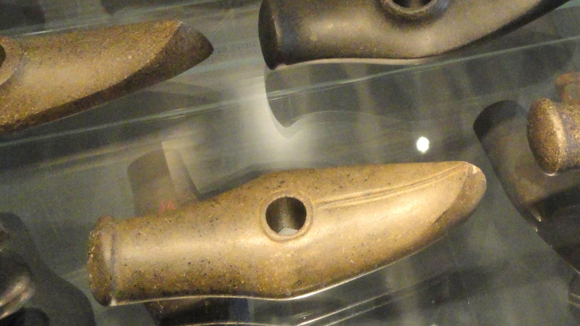 Exhibit in the Archaeological collections, National Museum of Finland, Helsinki, Finland. Photography was permitted in the museum without restriction.