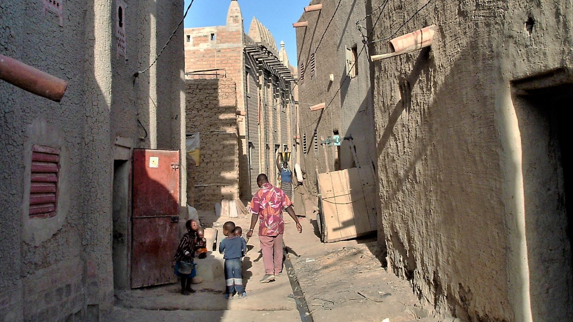 Streets and monuments of Djenne, World Heritage Site in Mali