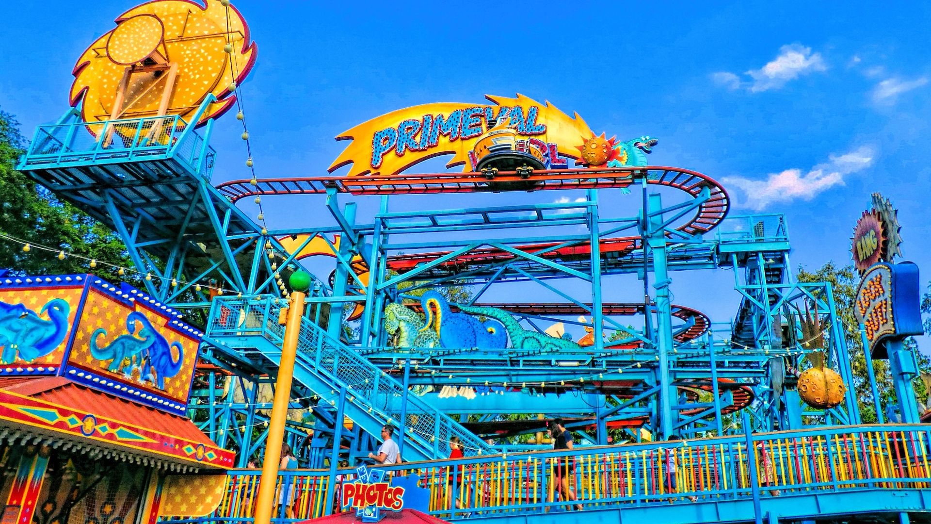 Primeval Whirl,a steel roller coaster at Disney's Animal Kingdom at the Walt Disney World Resort.