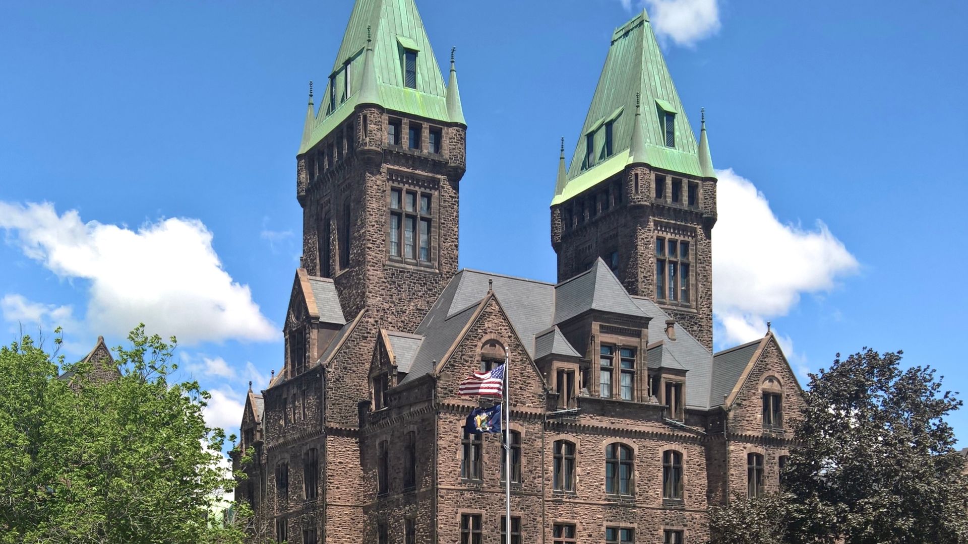 The Administration Building of the former Buffalo State Hospital (Richardson-Olmsted Complex), now repurposed as 88-room luxury boutique hotel, Hotel Henry.