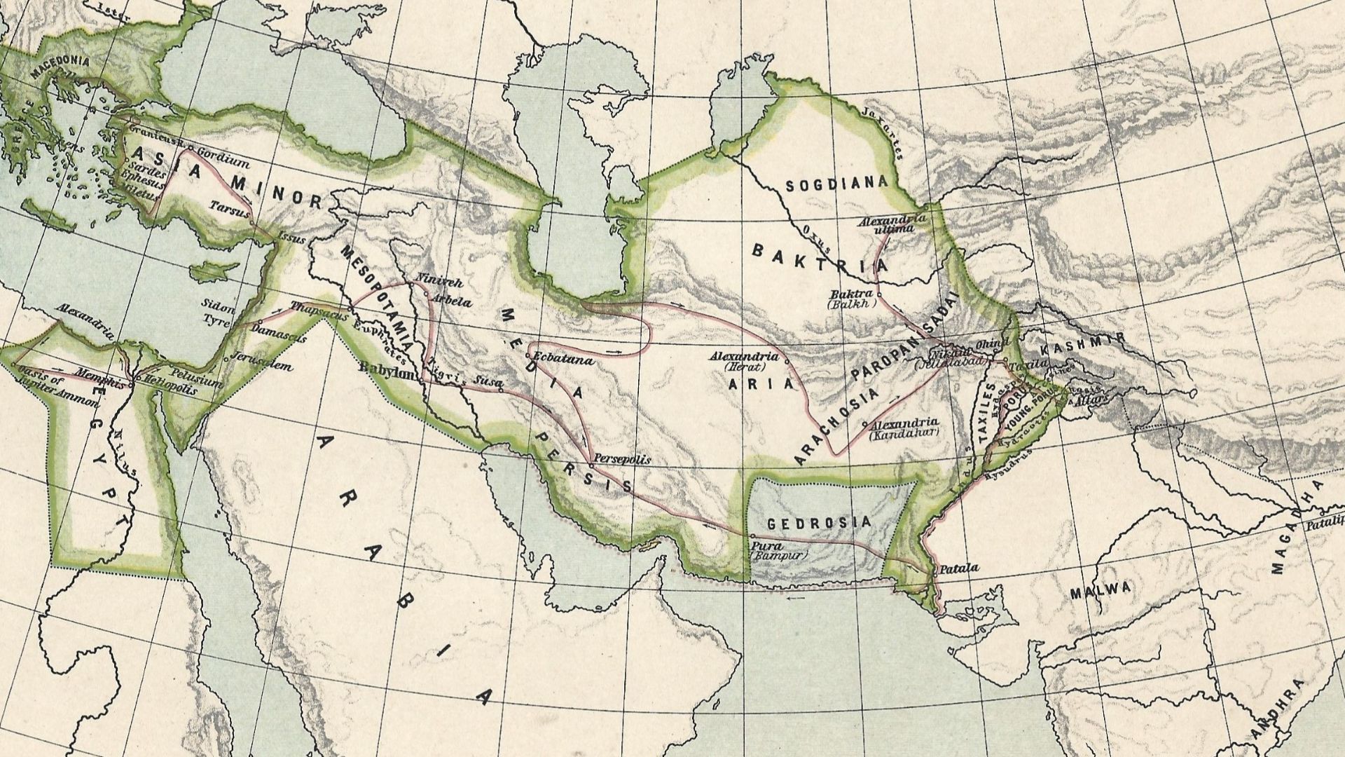Alexander the Great's Empire in 326 BC