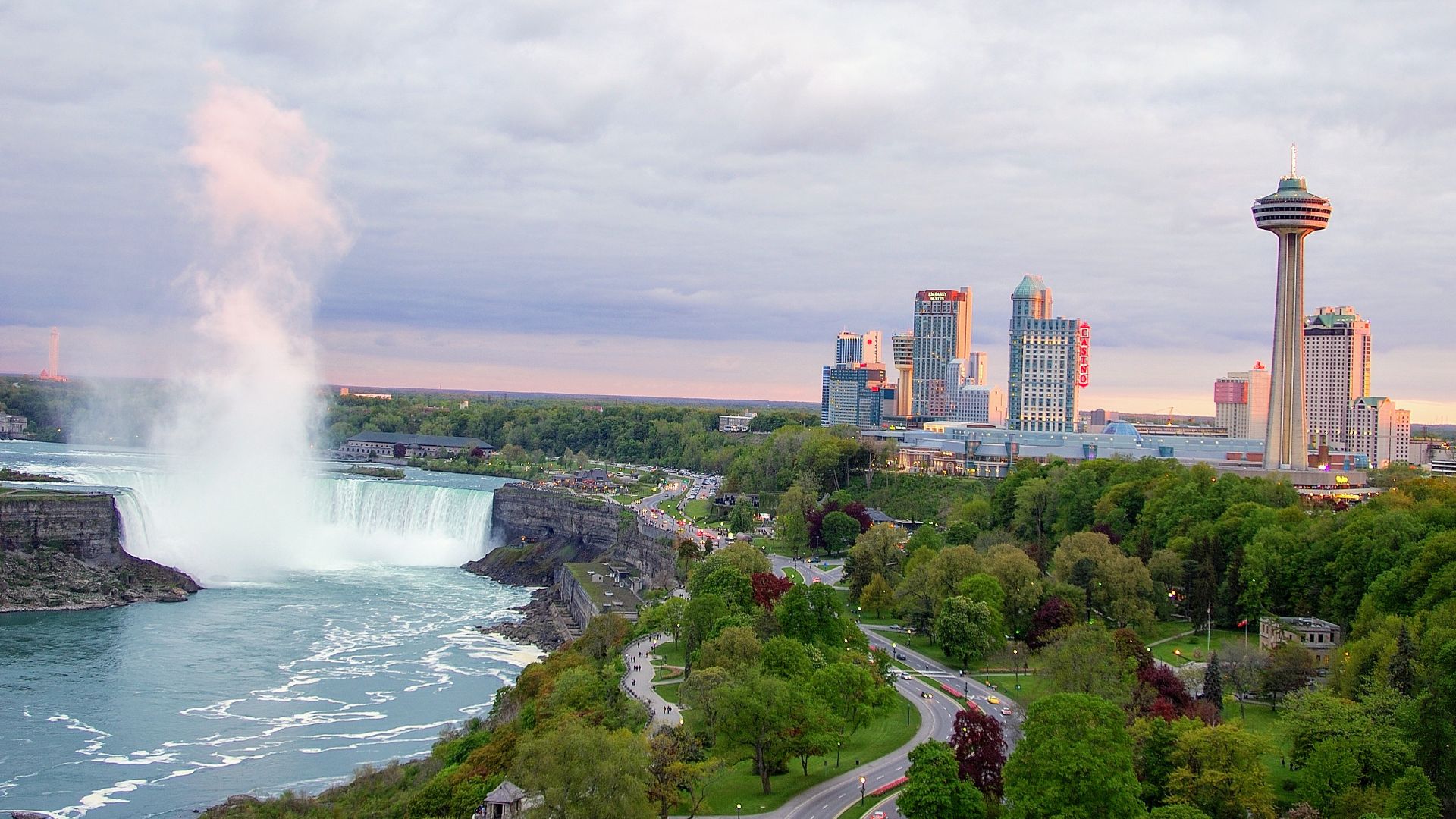 Niagara Falls Ontario Canada aerial view