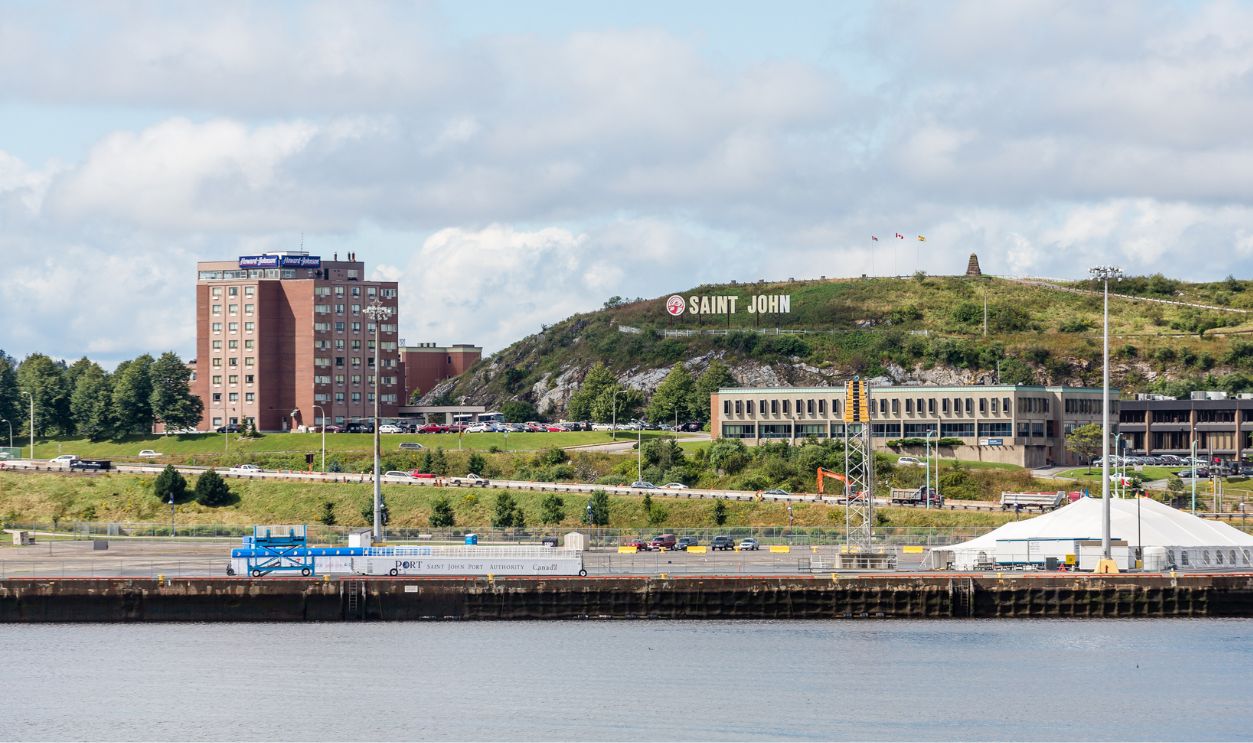 SAINT JOHN, NEW BRUNSWICK, CANADA - September 5, 2013: Saint John is a port in the Bay of Fundy. The population of the city has declined but tourism from cruise ships has brought a boon to businesses.