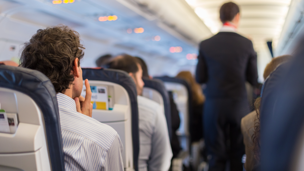 Passengers on the airplane