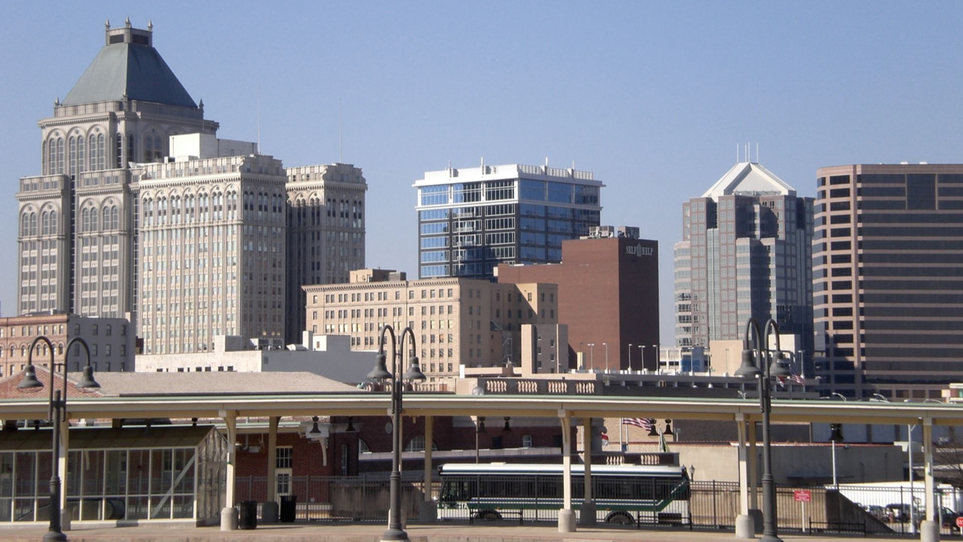 Skyline of Greensboro, North Carolina, United States.