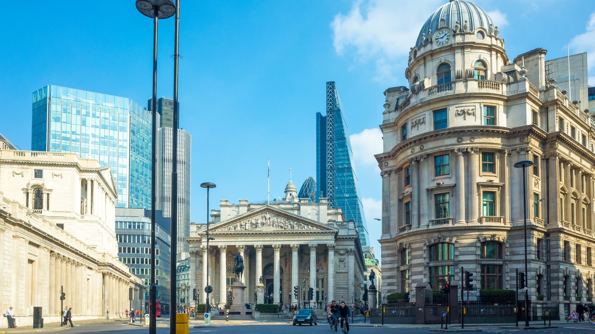 Bank Junction, City of London, with a view towards
