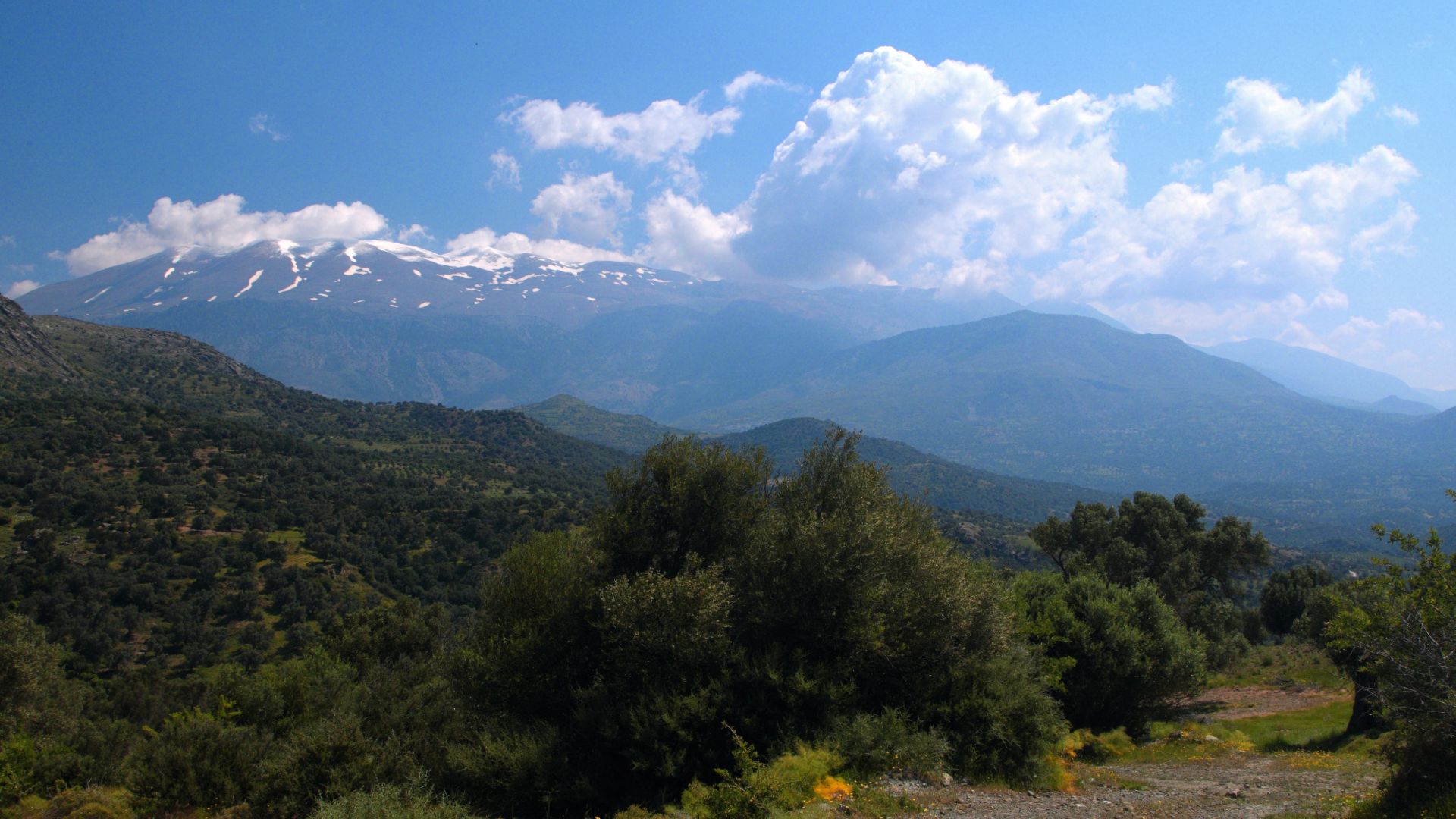 View of Psiloritis mountains from west, Crete