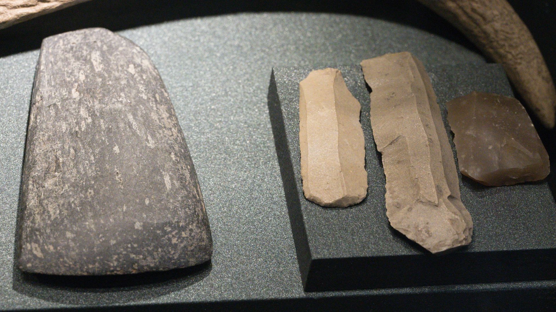 Stone tools. Neolithic or Copper Age. The City of Prague Museum.