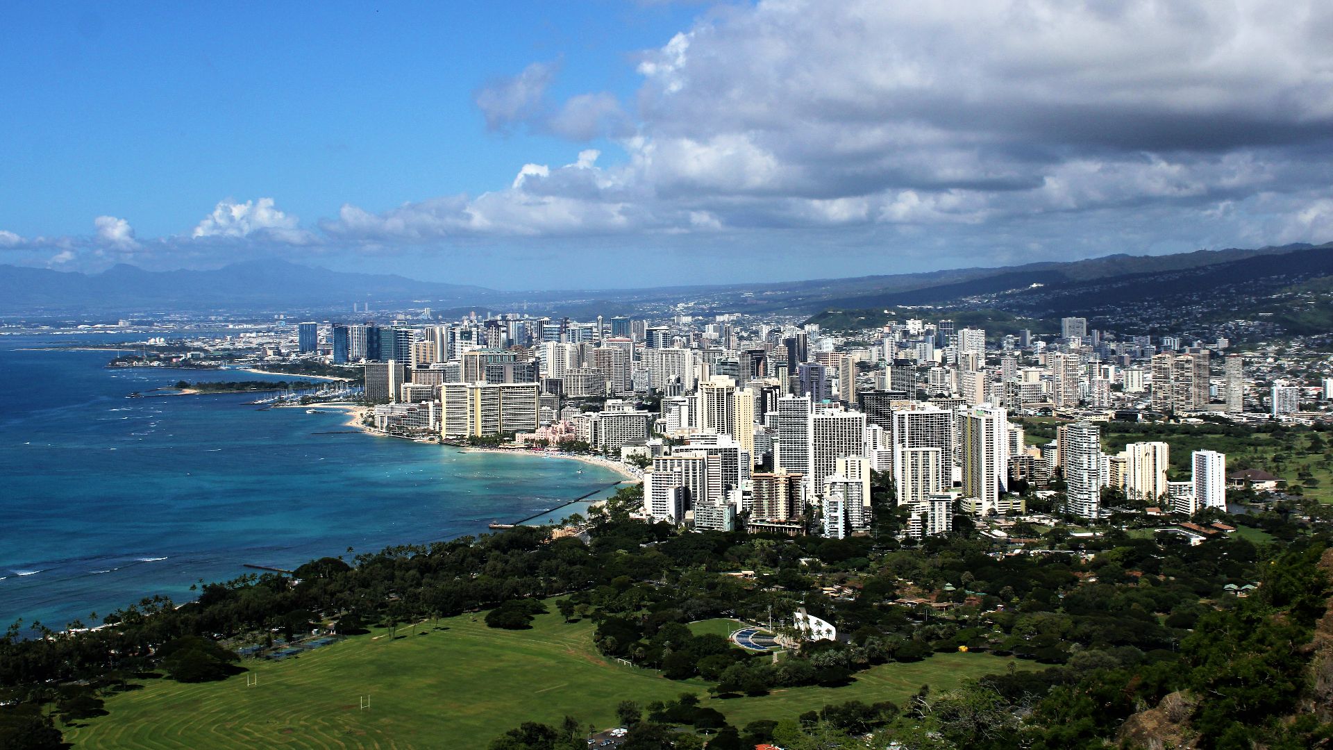 Views from Diamond Head in Honolulu, Hawaii