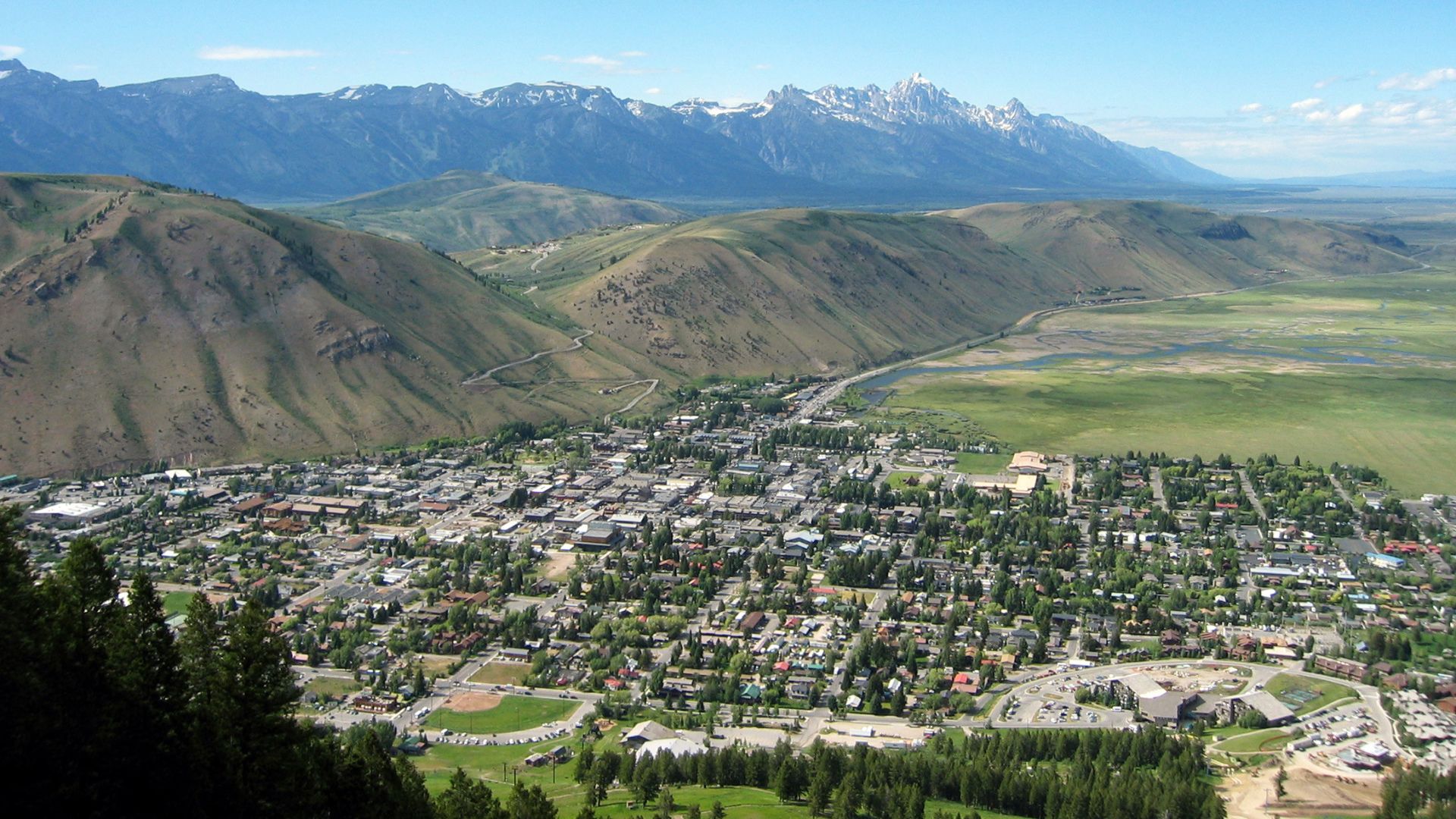 View of Jackson, Wyoming from Snow King Resort