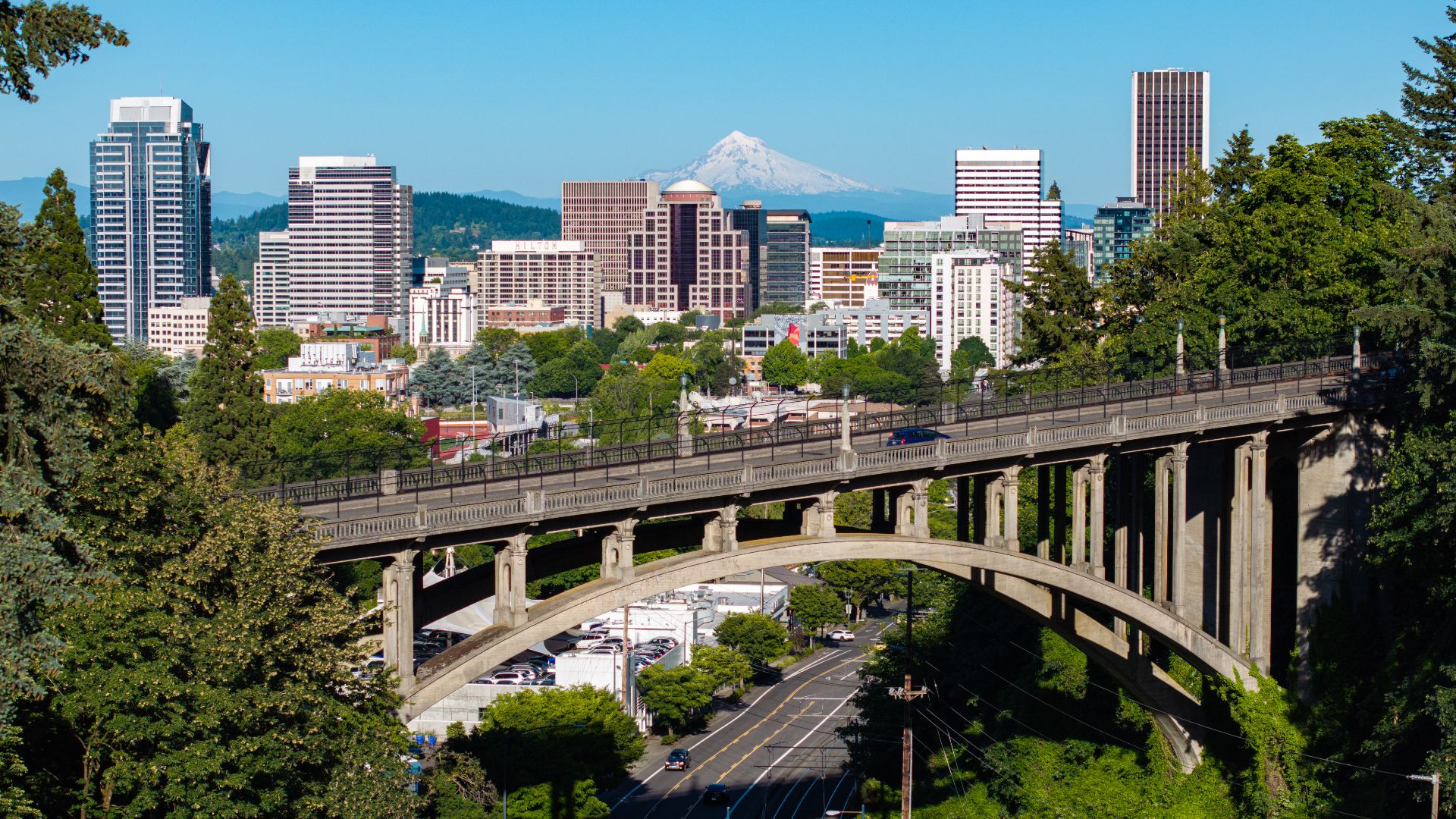 Drone photo of Portland, Oregon